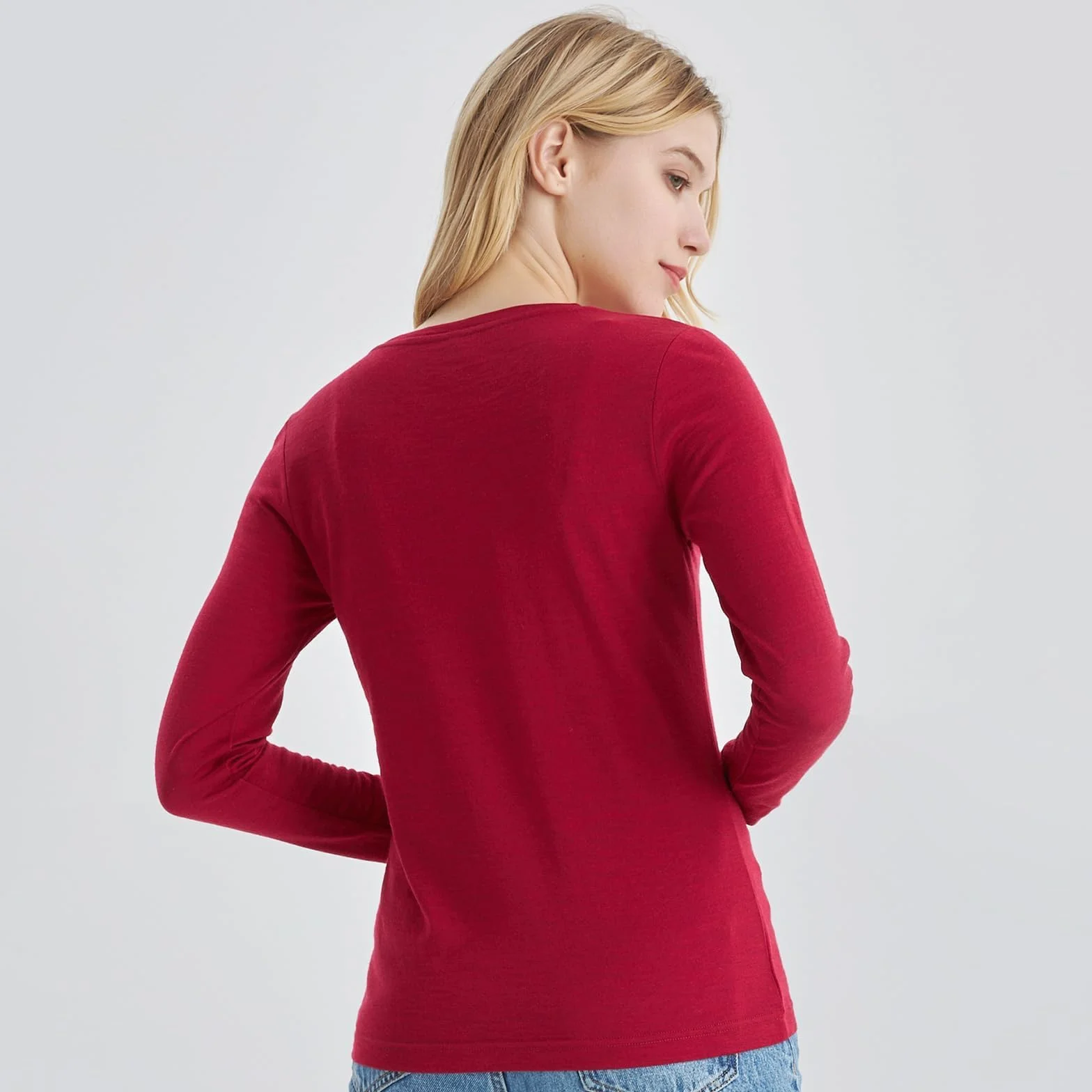 Merino Protect 100% Wełna Merino Damska Bielizna Termiczna Lekka Miękka Koszula Z Długim Rękawem Odpowiednia Do Wędrówek I Narciarstwa
