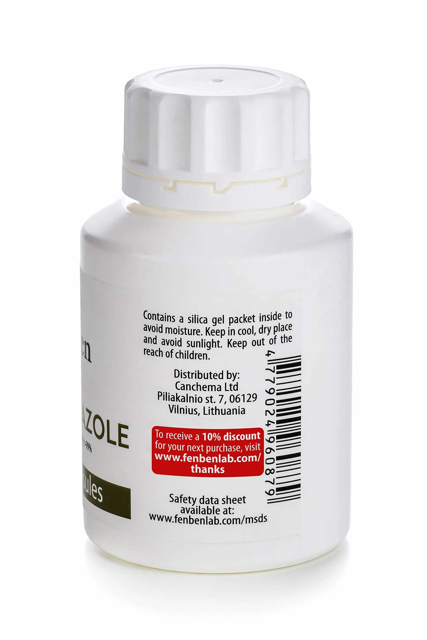 Fenbendazole 444mg, Czystość >99.9%, Wyprodukowane przez Fenben Lab, Dołączono Certyfikat Analizy, Testowany w Certyfikowanym Laboratorium, 90 Kapsułek