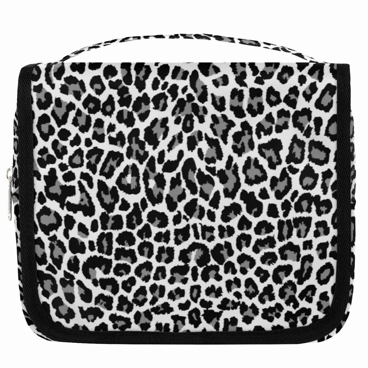Podróżna kosmetyczka w panterkę czarna lampart nadruk torba do mycia torebka unisex wiszące przybory toaletowe organizer na kosmetyki, wielobarwny, Jeden rozmiar