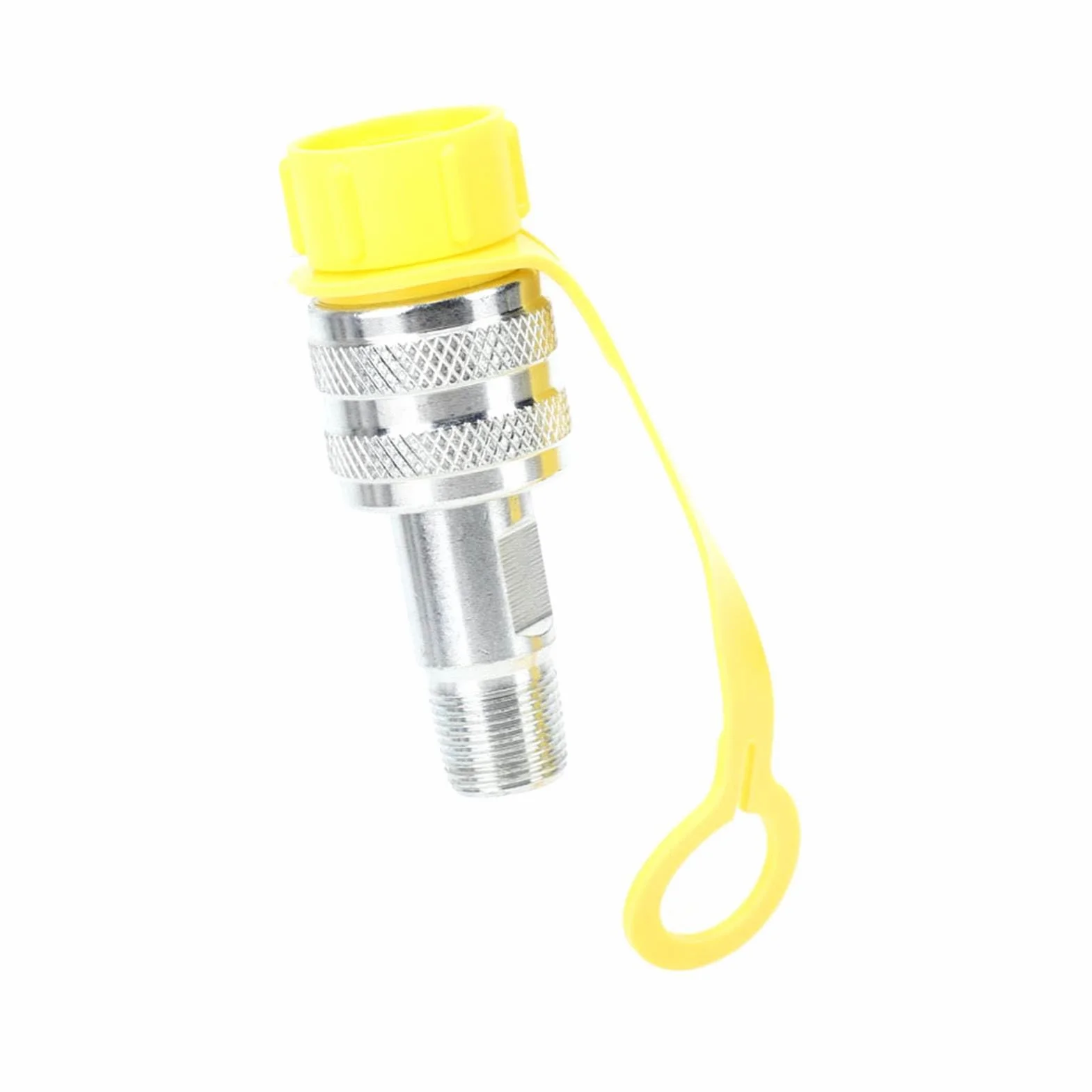 Szybkozłączki Hydrauliczne Gwint Zg 3/8 - Zestaw Sprzęgieł Męskich i Żeńskich dla Systemów Hydraulicznych, Szybkie Łączenie, Kolor Żółty