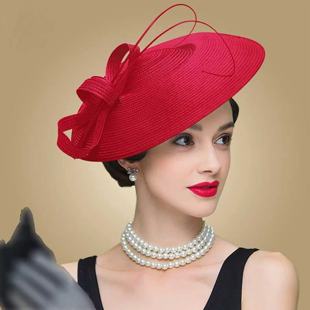 Lmtossey Fascinators Wesela Kapelusz dla Kobiet Fedora Szeroki Vintage Damskie Kapelusze Sukienki