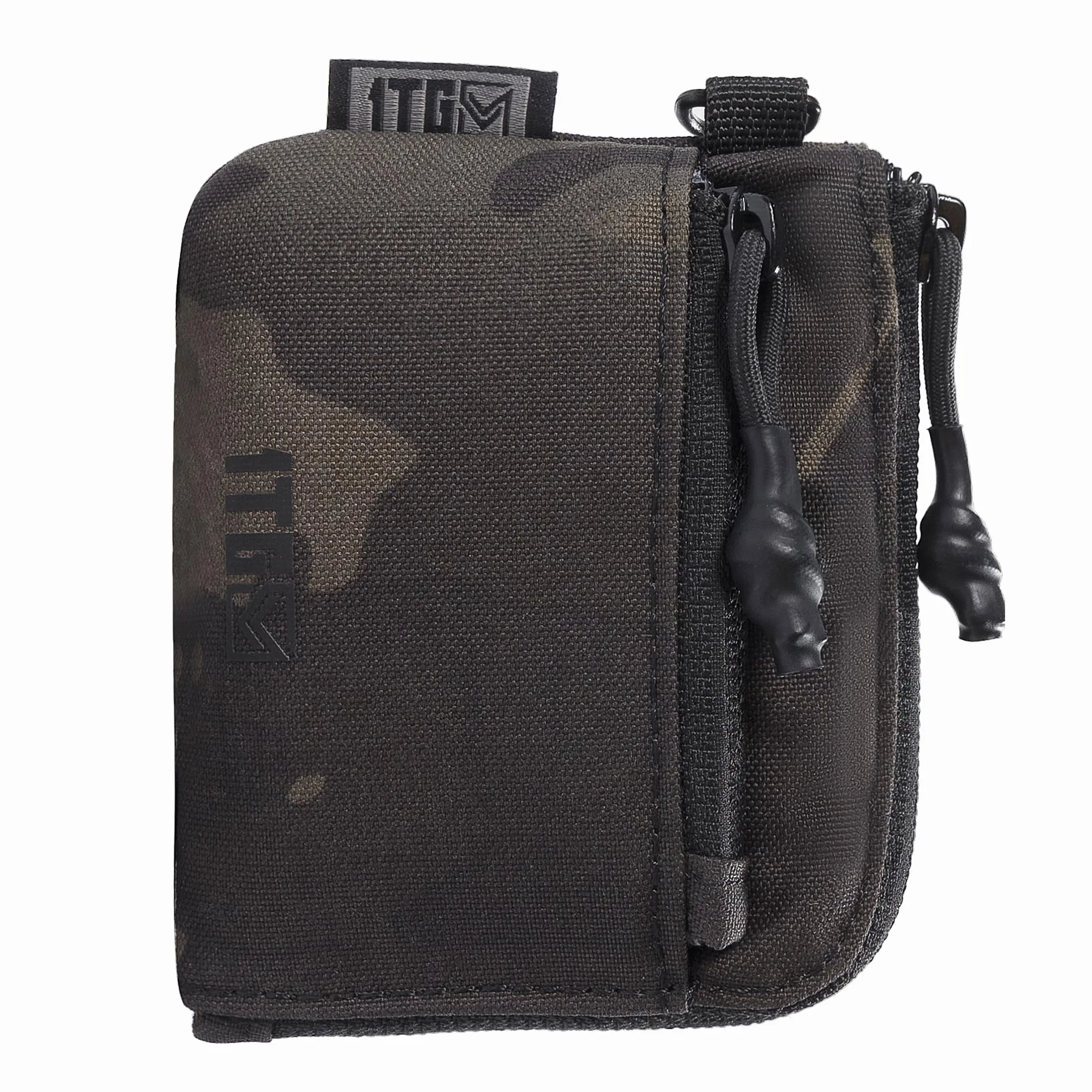 Mały portfel, portmonetka 500D Cordura, mały portfel z zamkiem błyskawicznym, dla mężczyzn i kobiet, Camo czarny, 15*10*5, Nowoczesny