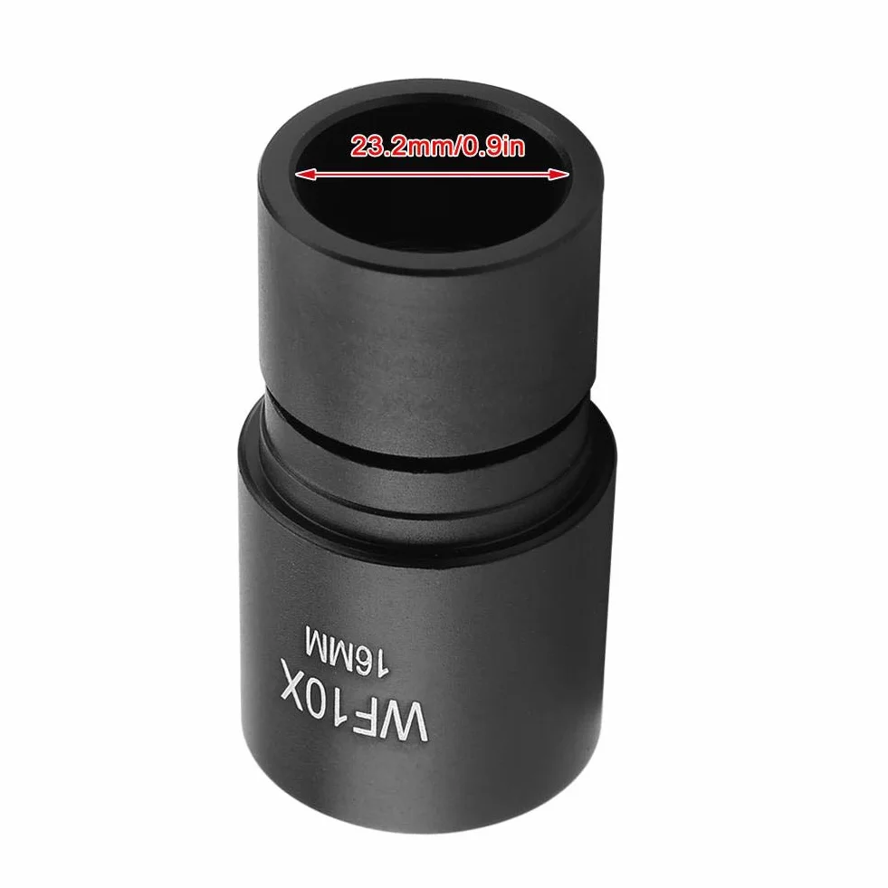 DM-R001 WF10X 16 mm szerokokątny okularek mikroskopowy do biologicznego montażu na oczach mikroskopu 23,2 mm ze skalą 0,1 mm, 50% większe pole widzenia