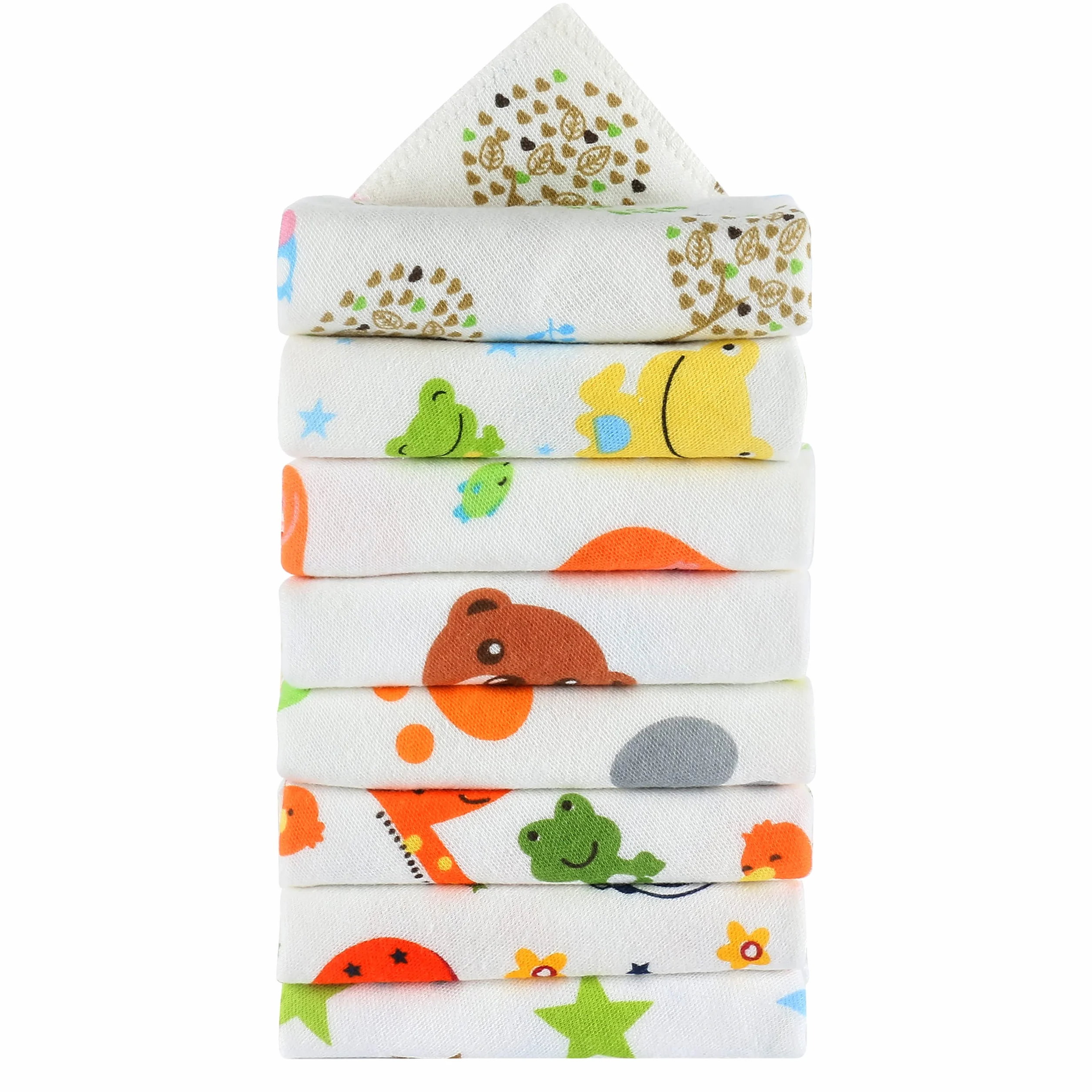 8x Śliniaki Bandana dla Niemowląt, 100% Bawełna Bandana dla Dziewczynki i Chłopca 0-36 miesięcy, Śliniaki dla Niemowląt z Zatrzaskami, Chłonne Śliniaki-apaszki z gryzakiem do karmienia