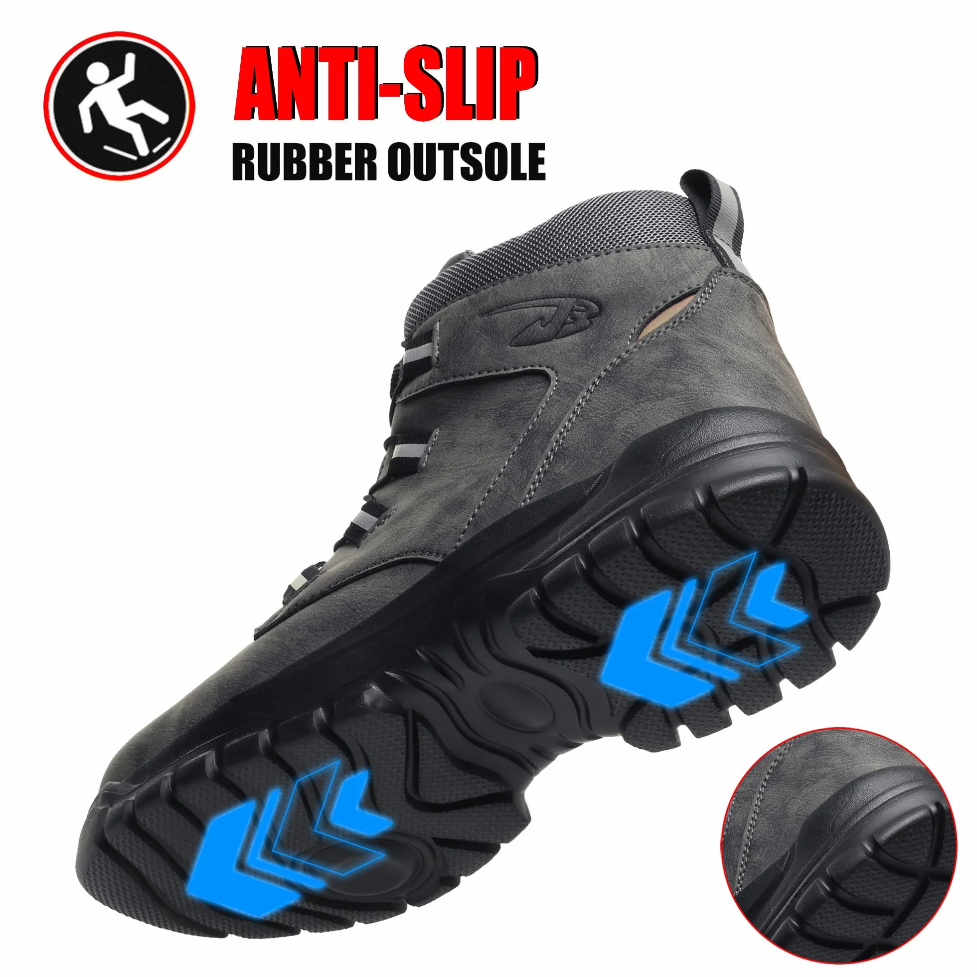 Buty ochronne Mężczyźni Kobiety Wodoodporne Lekkie Buty robocze ze stalowymi noskami Antypoślizgowe buty ochronne 37-46 EU