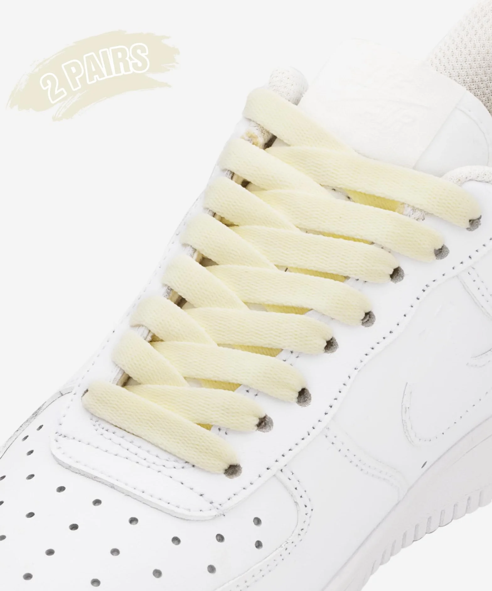 2 pary płaskich sznurowadeł do sneakersów, (szerokość 8 mm), wymienne sznurówki do butów rekreacyjnych, butów sportowych, trampek