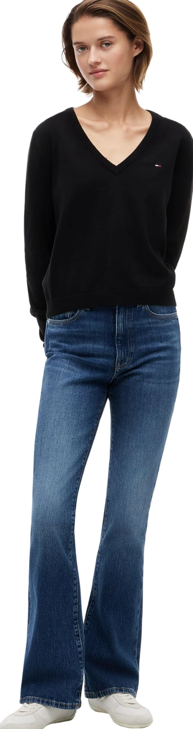 Tommy Jeans Sweter pullover Kobiety Tjw Essential Vneck Sweater Ext Dw0dw19888