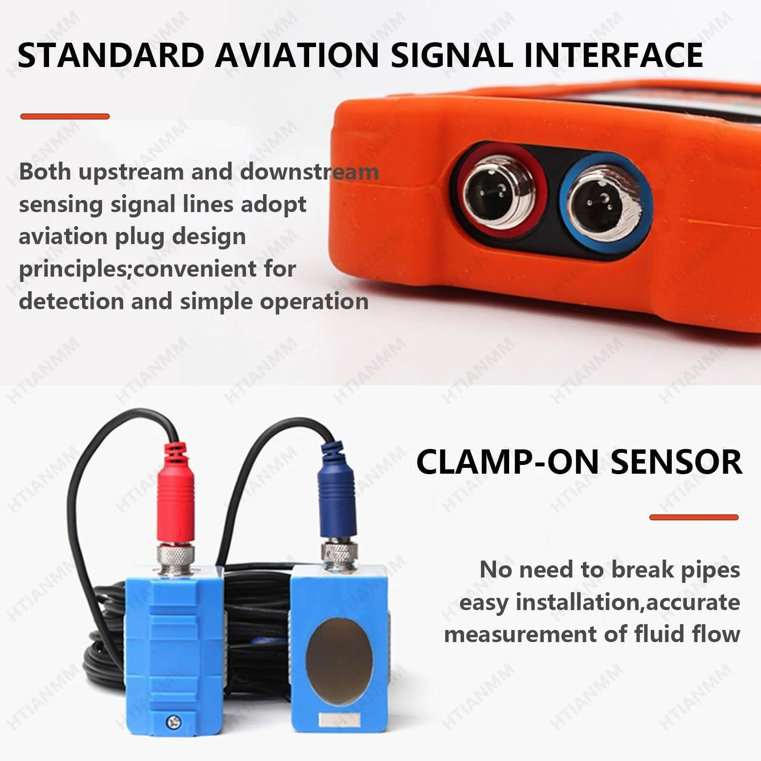 Ultrasonic Flow Meter Liquid Flowmeter TUF-2000H for Pipe Diameter DN15-DN6000mm LCD Display Handheld Ultrasonic Flow Meter(2)