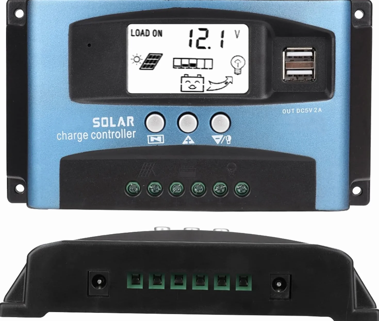 Solarladeregler, MPPT 40/50/60/100A Solarladeregler Dual USB LCD Display 12V 24V(100A) für solarladeregler 40a,100a solarladeregler,laderegler solar 12v,mppt solarladeregler,mppt solarladeregler