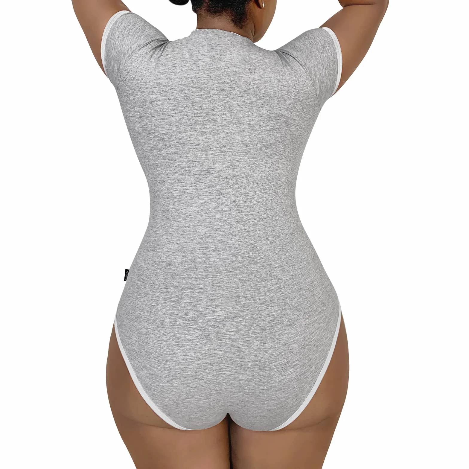 LittleForBig Bawełniany śpioszki Onesie Piżama Bodysuit-Seria pastelowa Szary