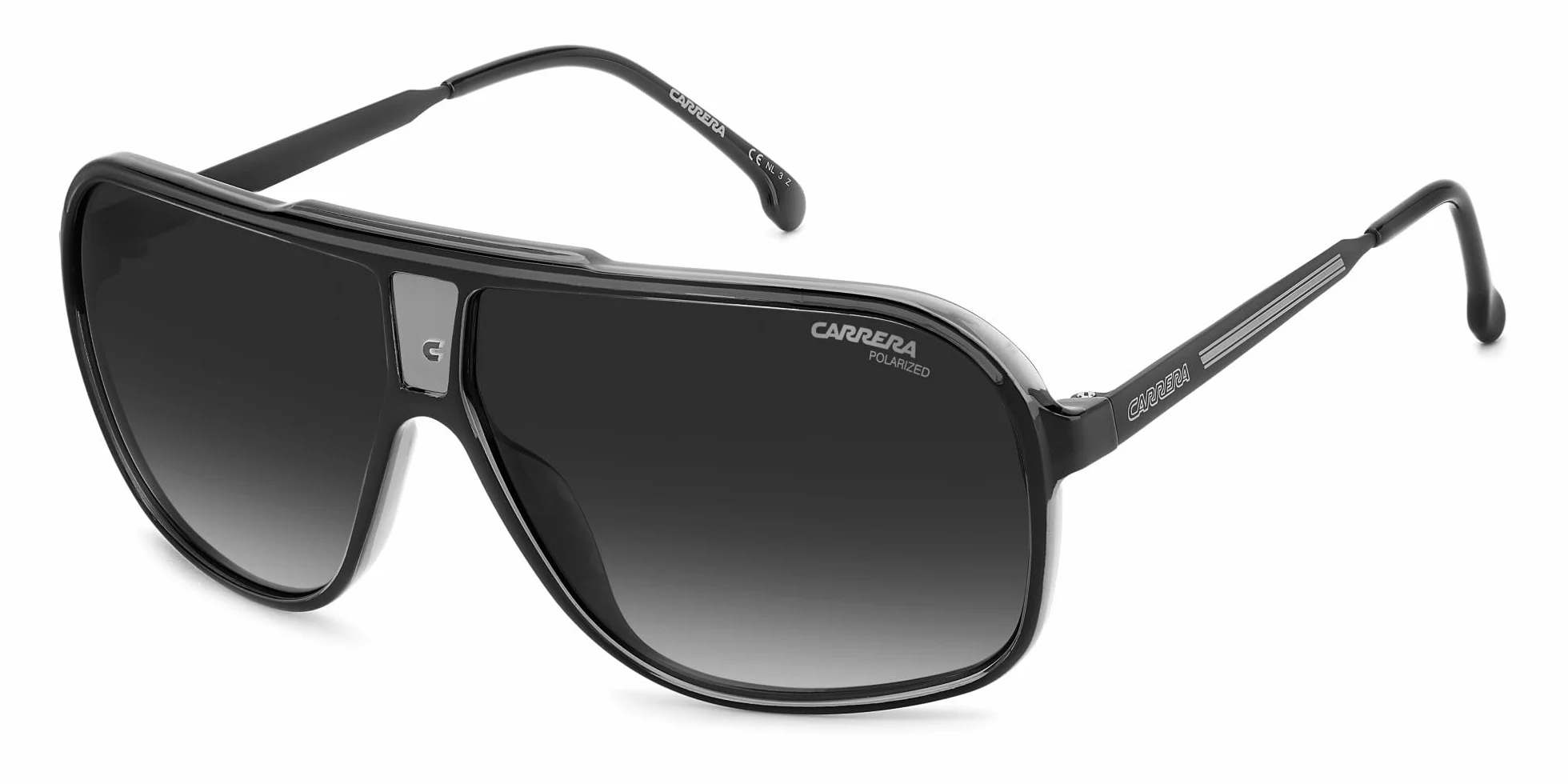 Carrera GRAND PRIX 3 Mężczyźni Okulary przeciwsłoneczne BLACK/GREY SHADED 64/9/135