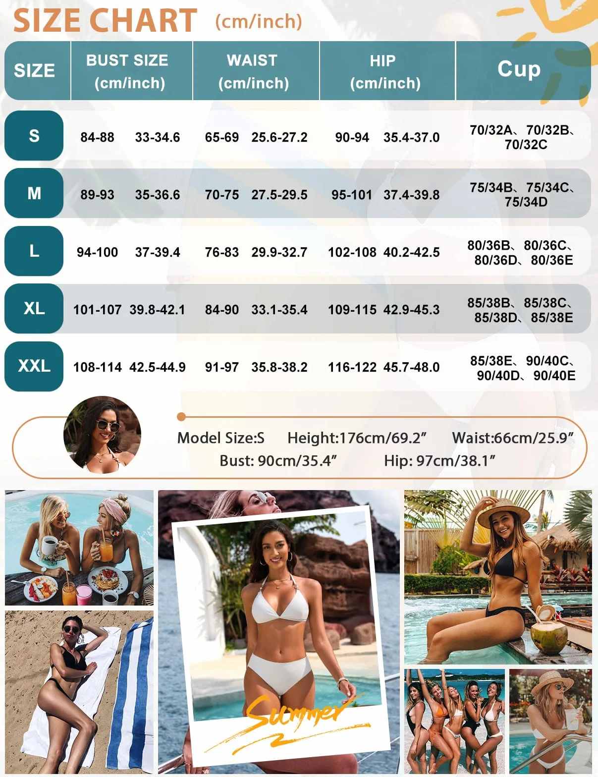 UMIPUBO Damski dwuczęściowy strój kąpielowy seksowny trójkąt topy bikini zestaw bikini brazylijski koralik biustonosz ze sznurkiem plaża odzież plażowa