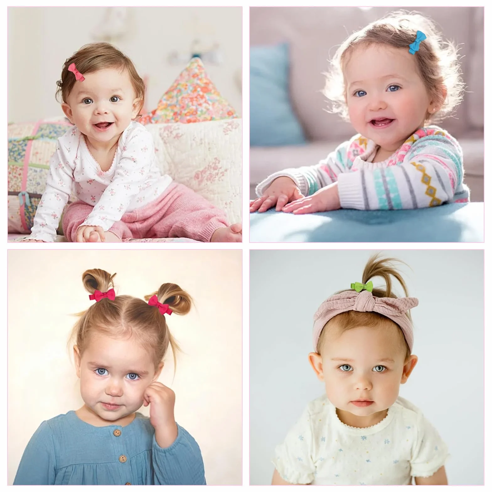 40 sztuk spinek do włosów dla dziewczynek, 3,5 cm, 20 kolorów, akcesoria do włosów dla niemowląt, dla dziewczynek, małych dzieci, specjalnie dla noworodków, delikatnych włosów