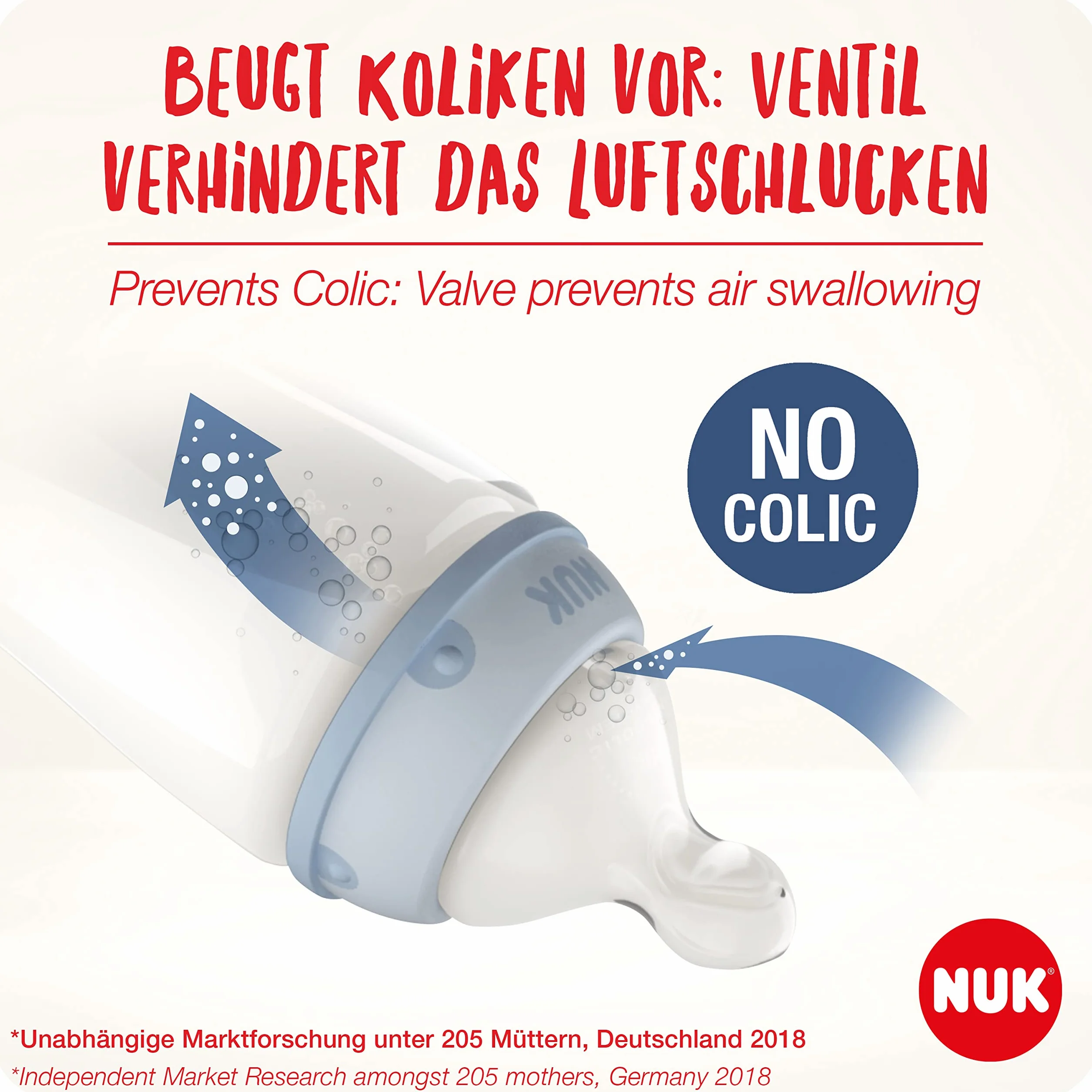 Zestaw startowy butelek dla niemowląt NUK First Choice+ | 0–6 miesięcy | 4 x butelki z regulacją temperatury i skrzynka na butelki | Otwór antykolkowy Anti Colic | Nie zawiera BPA | Safari | 5 elem.