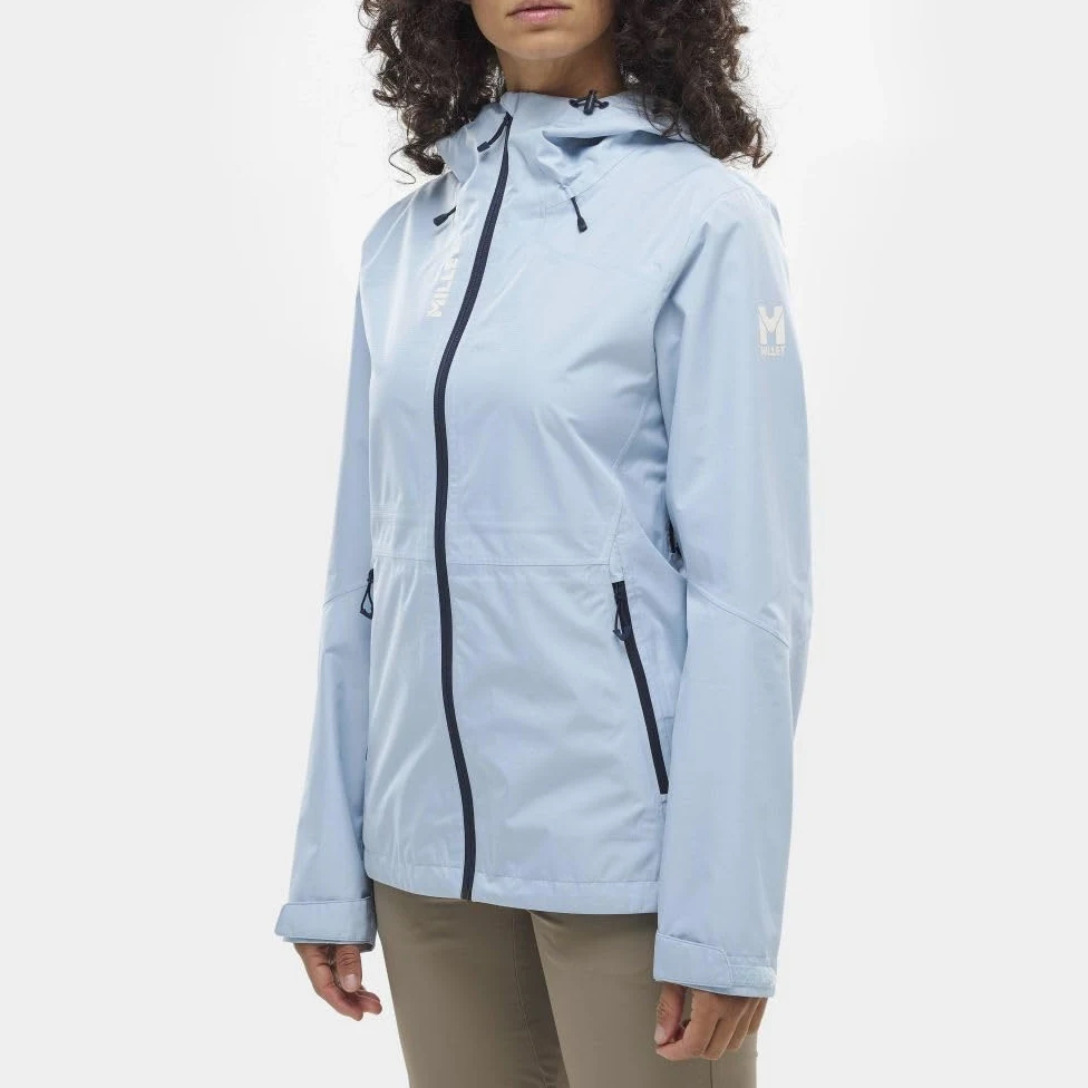 MILLET - Fitz Roy GTX JKT M - Veste Hardshell Femme - Membrane Gore-Tex Imperméable - Approche, Randonnée, Trekking, Lifestyle, Bleu Clair, XS