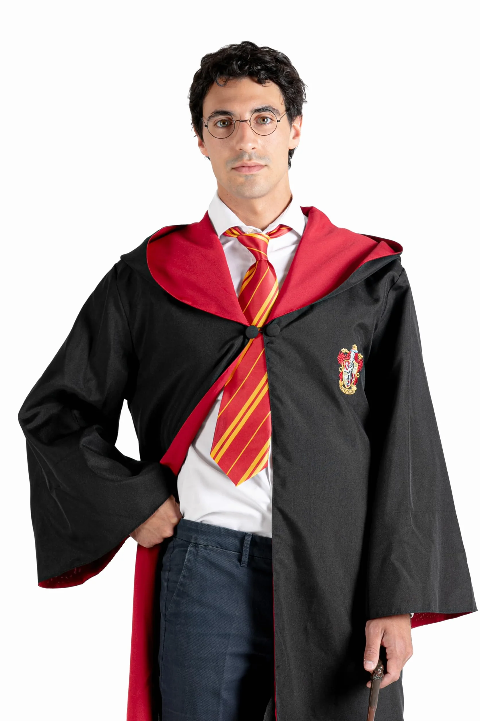 Cloak Cape Tunic Deluxe official Harry Potter Wizarding World (One size adult) with embroidered emblem and tie