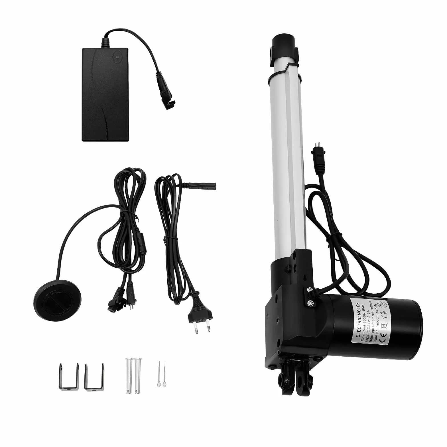 Siłownik liniowy, napęd liniowy 24 V, profesjonalny cylinder elektryczny, 6000 N, maksymalny niski poziom szumów, silnik liniowy 24 V, siłowniki techniki liniowej do stołów do masażu, krzeseł