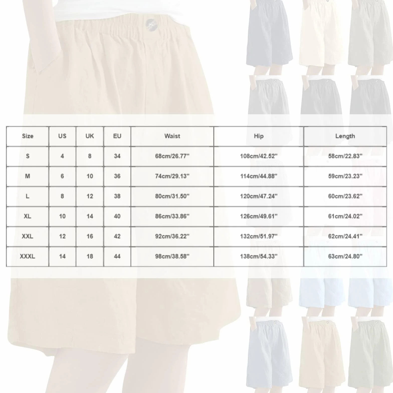 Letnie spodenki damskie bawełniane szorty damskie luźne bermudy na co dzień krótkie spodnie z kieszeniami sportowymi plus size elastyczne spodenki w talii lekkie wygodne szorty plażowe Curvy Baggy