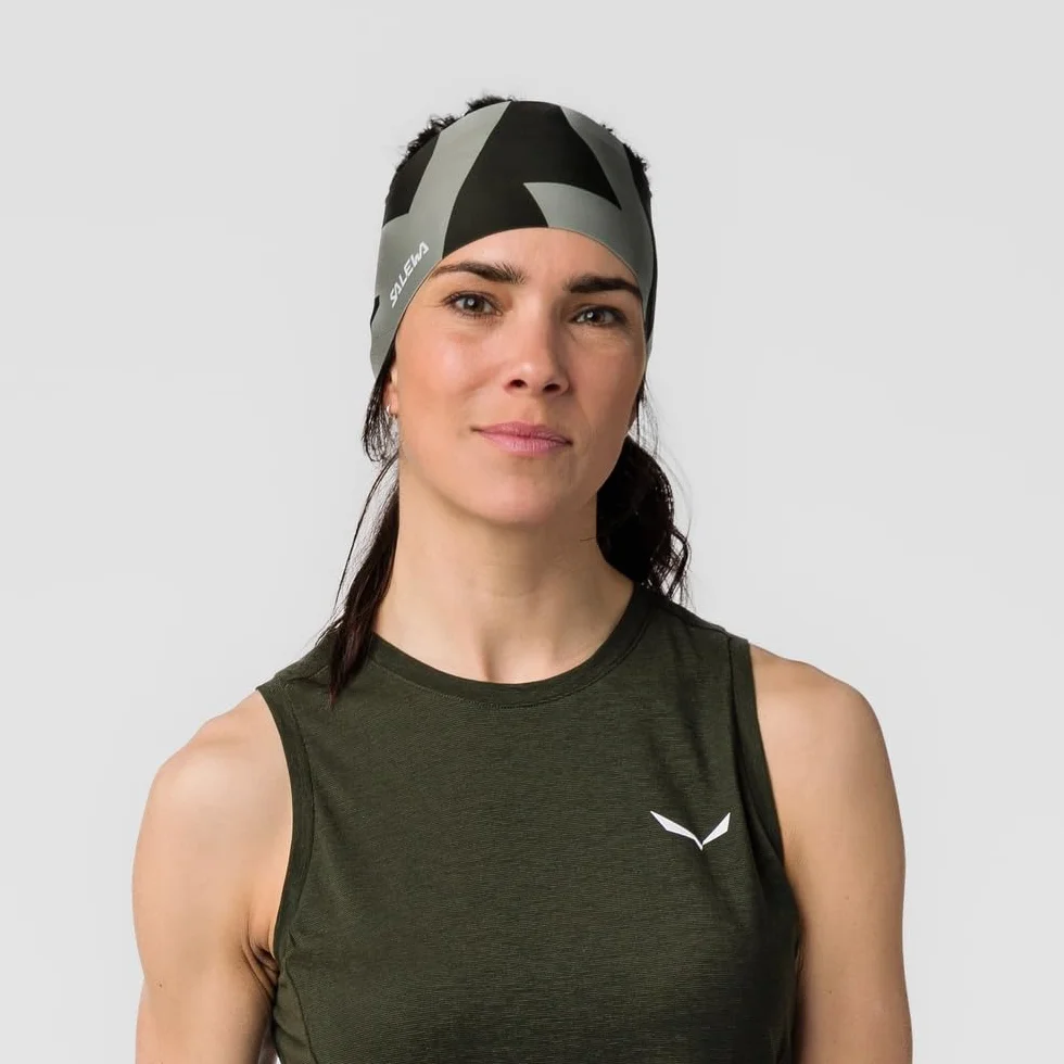 Salewa PEDROC Dry Headband Szalik zimowy ciemne oliwki UNI58
