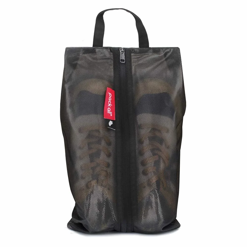 pack all Wodoodporne torby na buty do podróży, organizer do przechowywania etui na buty z zamkiem błyskawicznym, wielokolorowe dla mężczyzn i kobiet, Czarny, Jeden rozmiar, 1 opakowanie