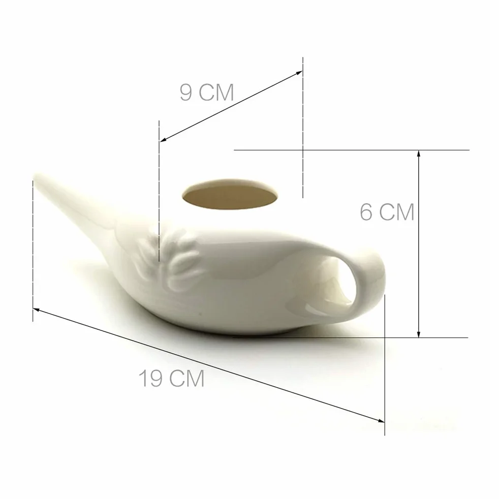 Keramik Neti Pot Yoga profesjonalna płukanka do nosa garnek do płukania nosa, wygodny wylot do spłukiwania nosa, 250 ml