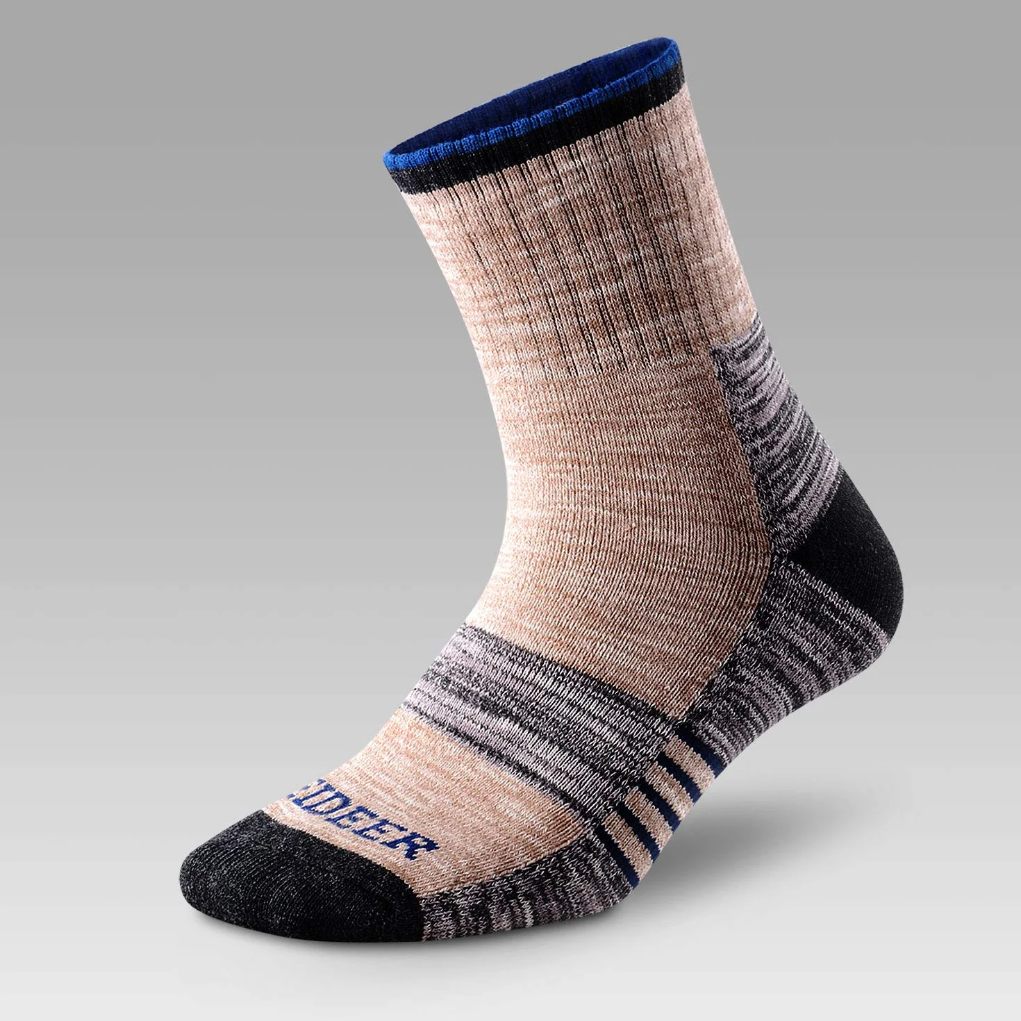 FEIDEER Męskie skarpety trekkingowe, wielopak, Wicking Cushioned Outdoor Recreation Crew Socks