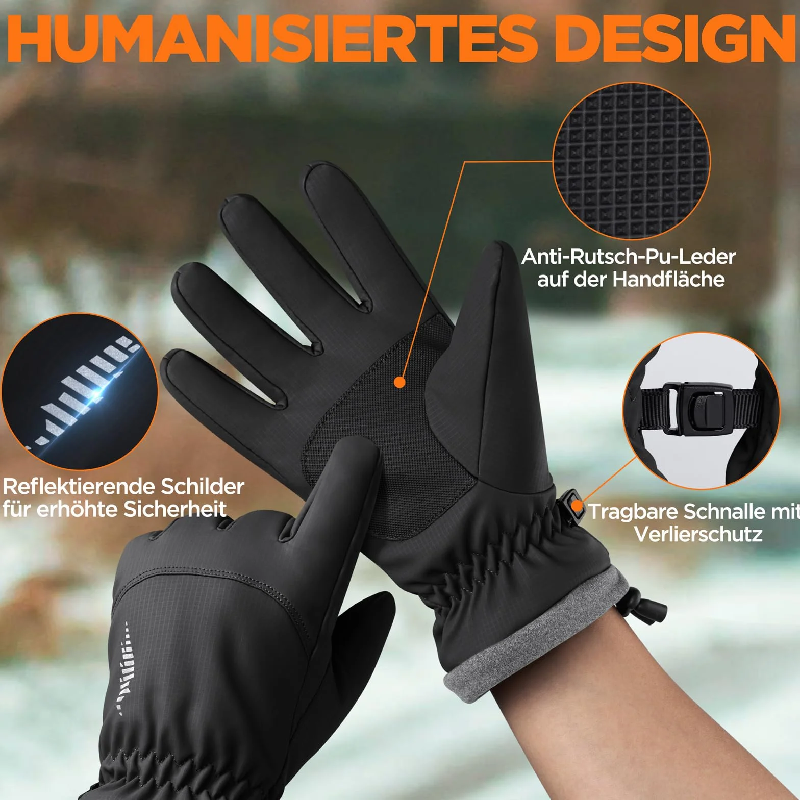 Rivmount RSG601 Zimowe Rękawice Narciarskie Wodoodporne Unisex