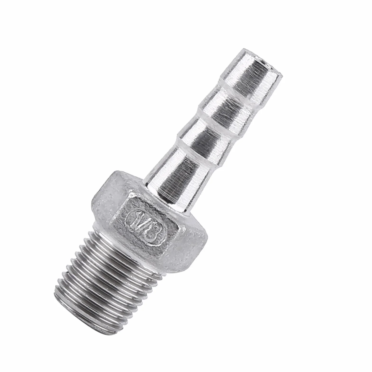 Złącze Barb ze stali nierdzewnej, zaczep węża, stal nierdzewna SS304 gwint męski łącznik rurowy Barb Hose Tail Connector BSP 1/20.3 cm~3/10.2 cm (1/8 * 6 mm)