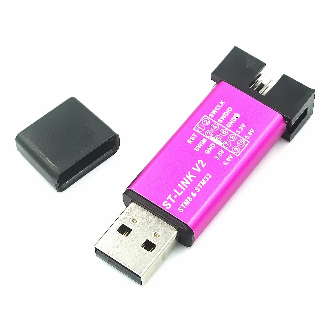 Link V2 Mini STM8 STM32 Simulator Pobierz Programowanie Programatora z OsłOną Cable (Losowy)
