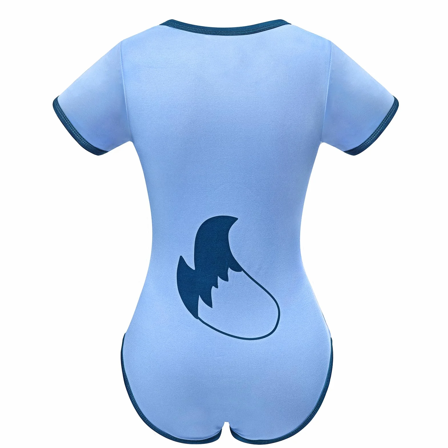 LittleForBig Jedwabisty kombinezon jednoczęściowa piżama body - Little Blue Onesie Body Pure Puppy Pattern