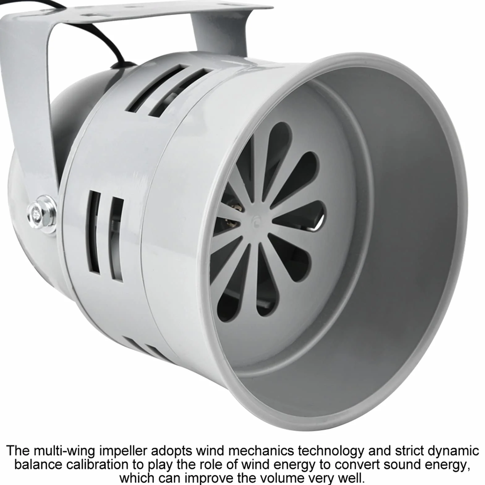 120DB Elektromotor angetriebene Sirene, Mini-Industrie-Elektromotor Hoher Dezibelschutz gegen Diebstahl Daueralarmhorn(AC220V)