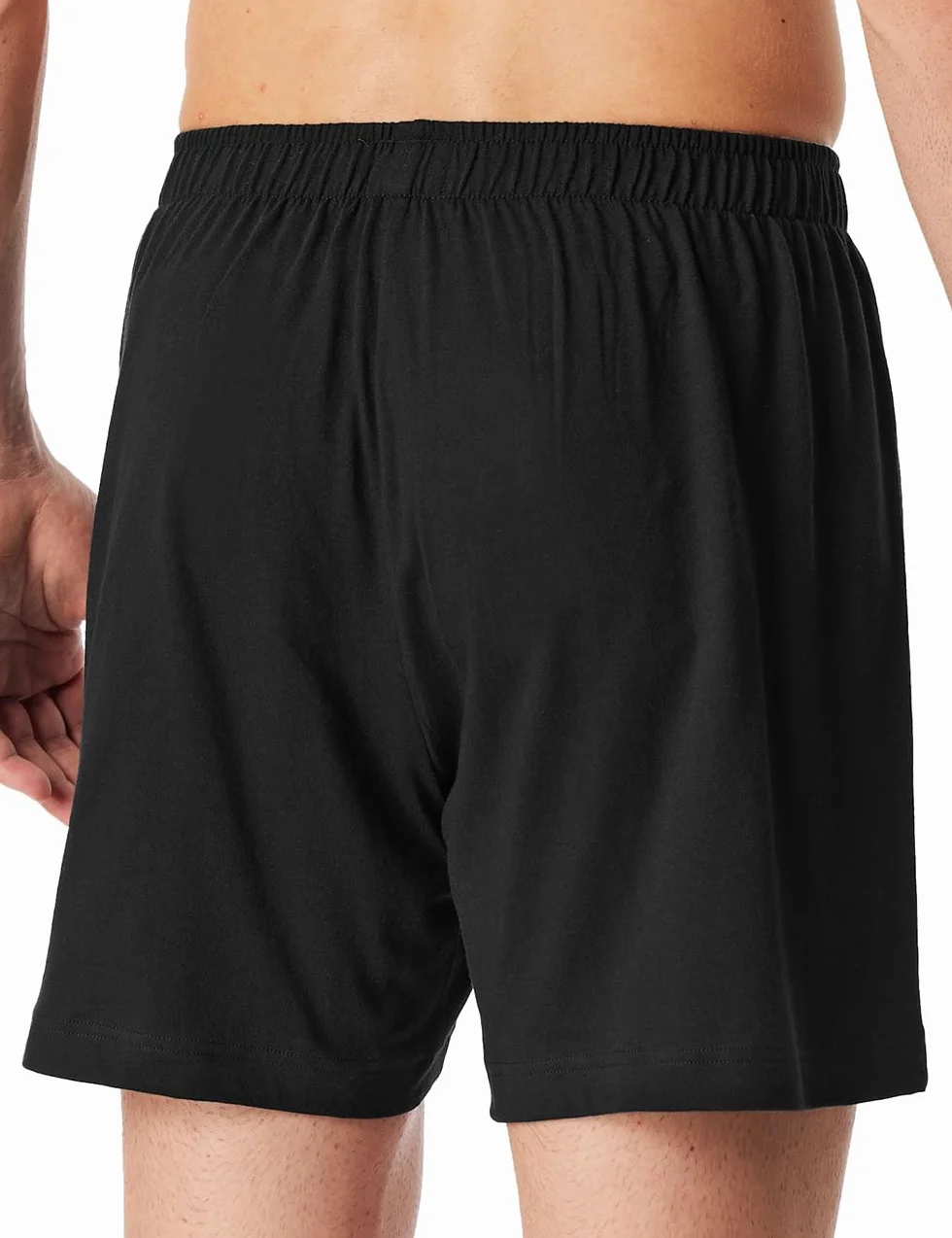 Schiesser - Single-Jersey bokserki męskie – 100% bawełna, luźne dopasowanie, funkcjonalna listwa guzikowa, Czarny_182426, 8