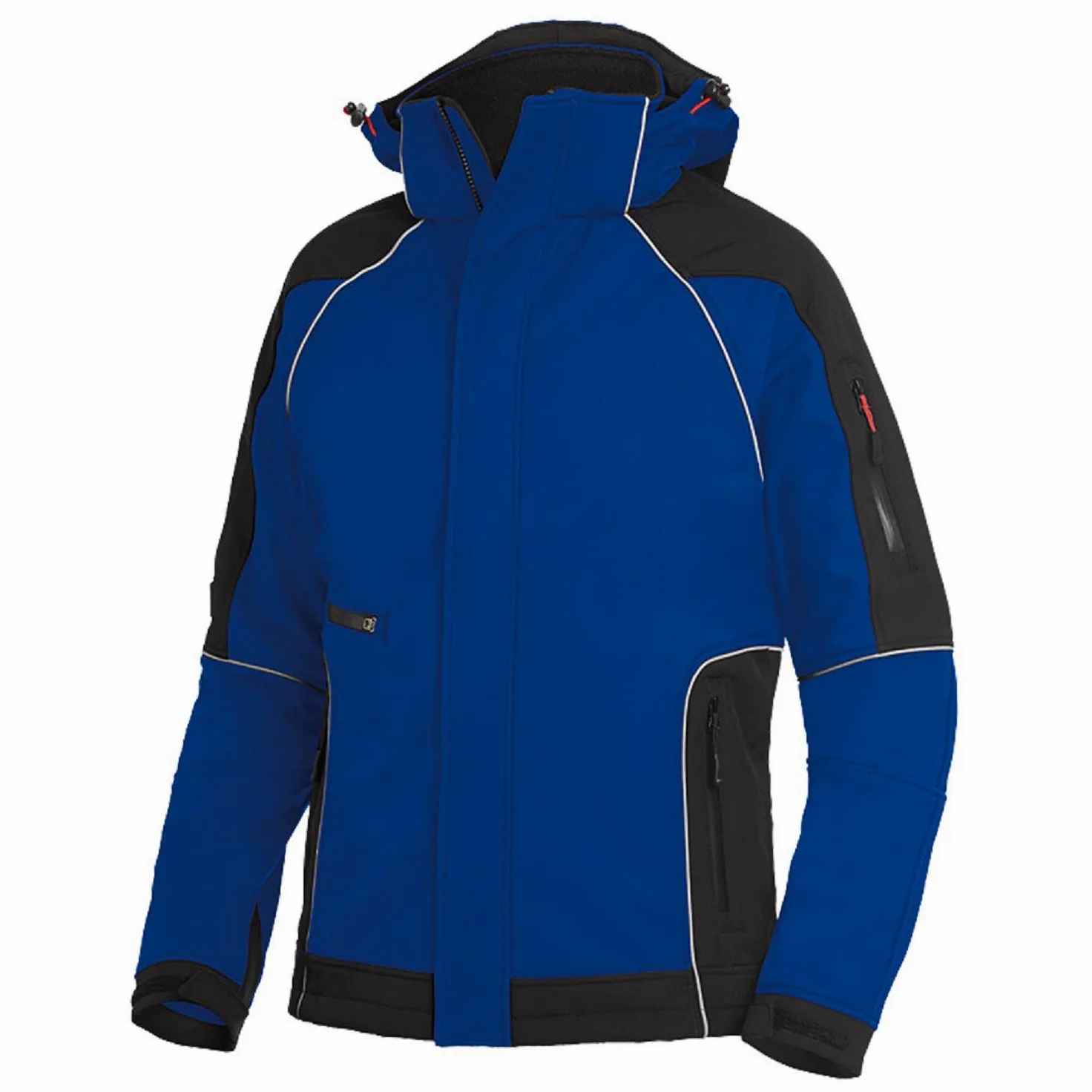 FHB kurtka softshell Walter, rozmiar XL, czarny/niebieski, 78518-3620-XL