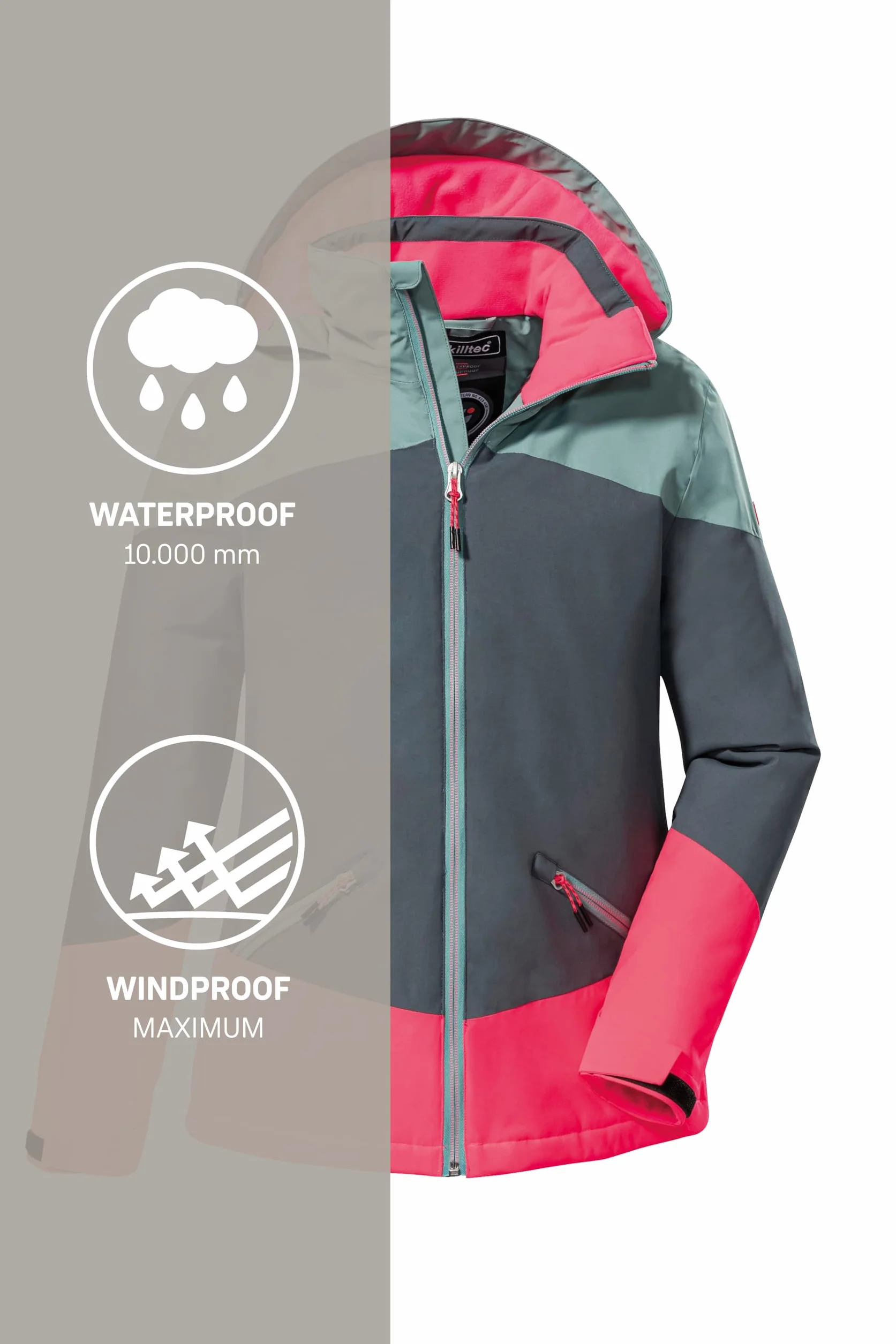 Killtec Kurtka outdoorowa/kurtka funkcyjna z kapturem Dziewczynki Kow 195 Grls Jck