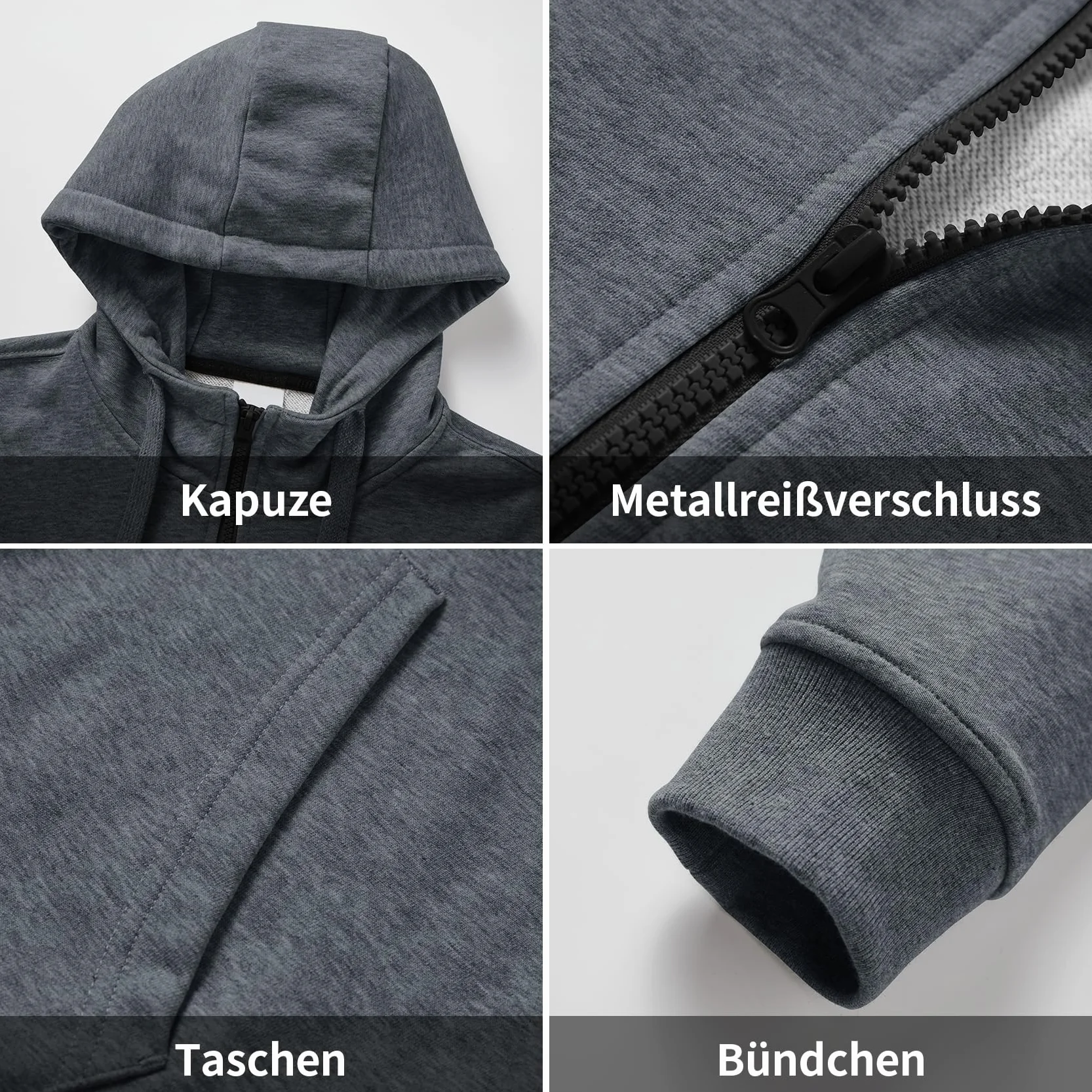 W JIANWANG Męski dres treningowy, bluza z kapturem, bawełna, dres do joggingu, sportowy, wygodny