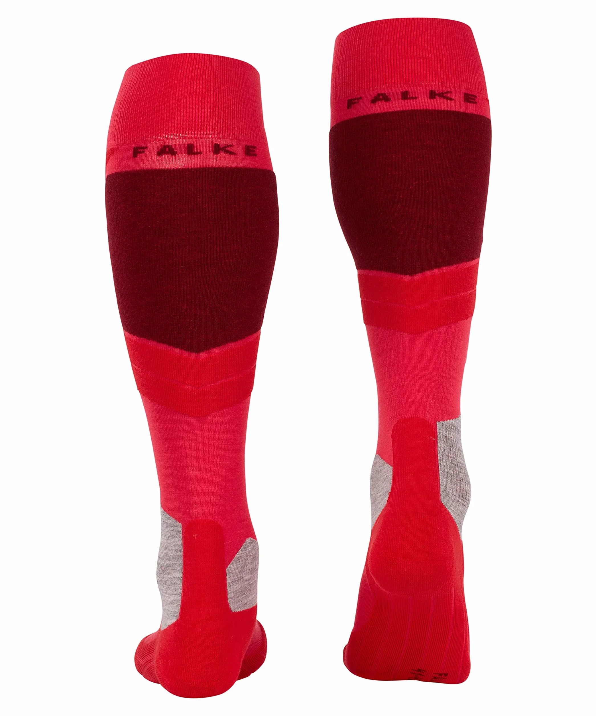 FALKE Kobiety Skarpety narciarskie SK4 Advanced W Kh Wełna ciepłe cienkie 1 Para, Czerwony Rose 8680-O, 39-40