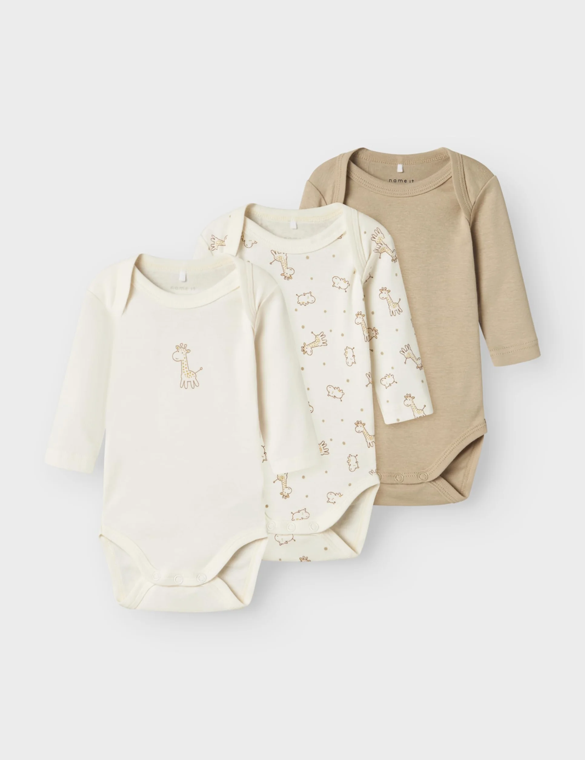 Unisex Jet Stream Nbnbody 3P Ls Giraffe Noos, Numeric_62 (zestaw 3 szt.), Jet Stream, numeric_62