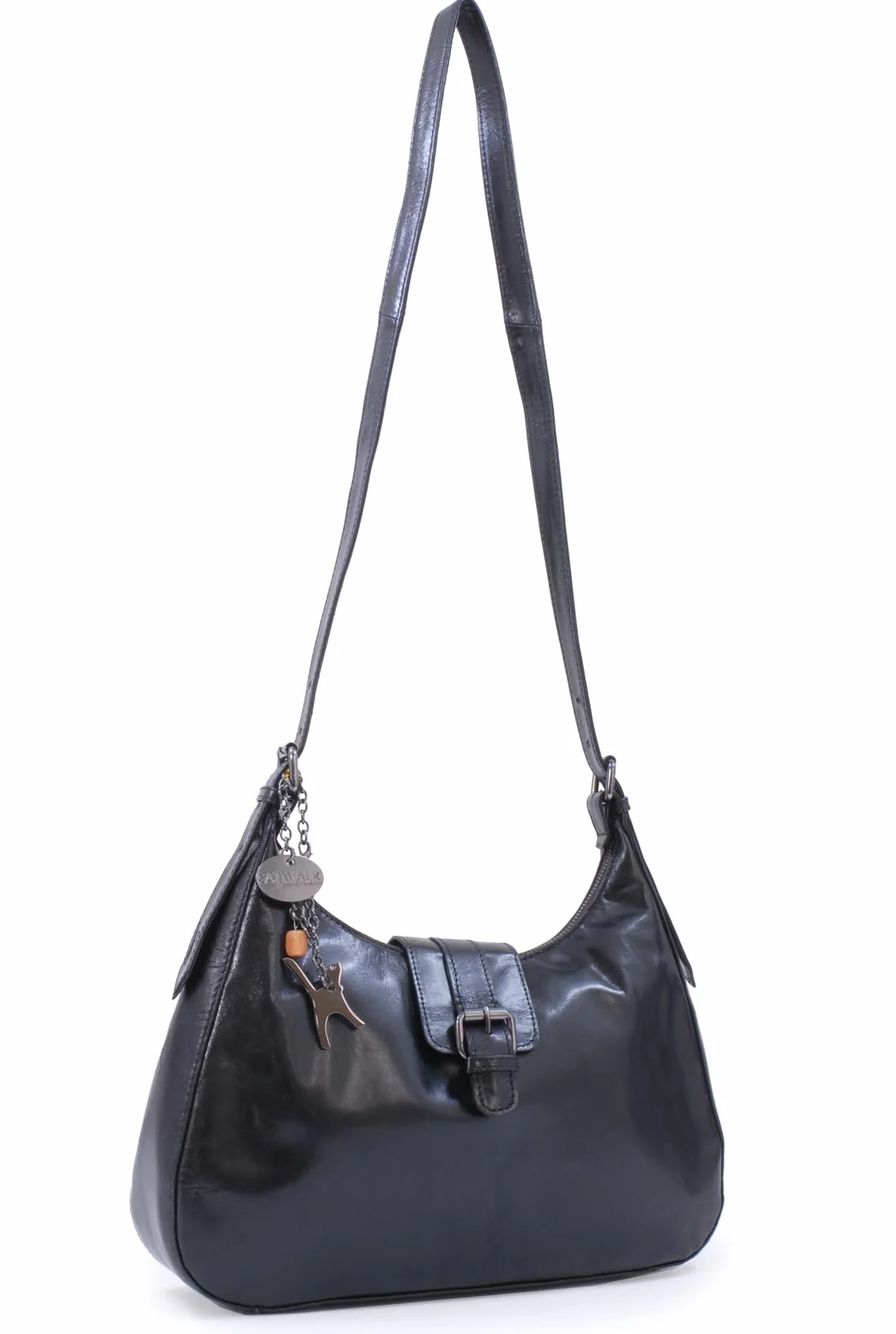 Catwalk Collection Skórzana Torba na Ramię dla Kobiet - Średnia Tote - Harlie