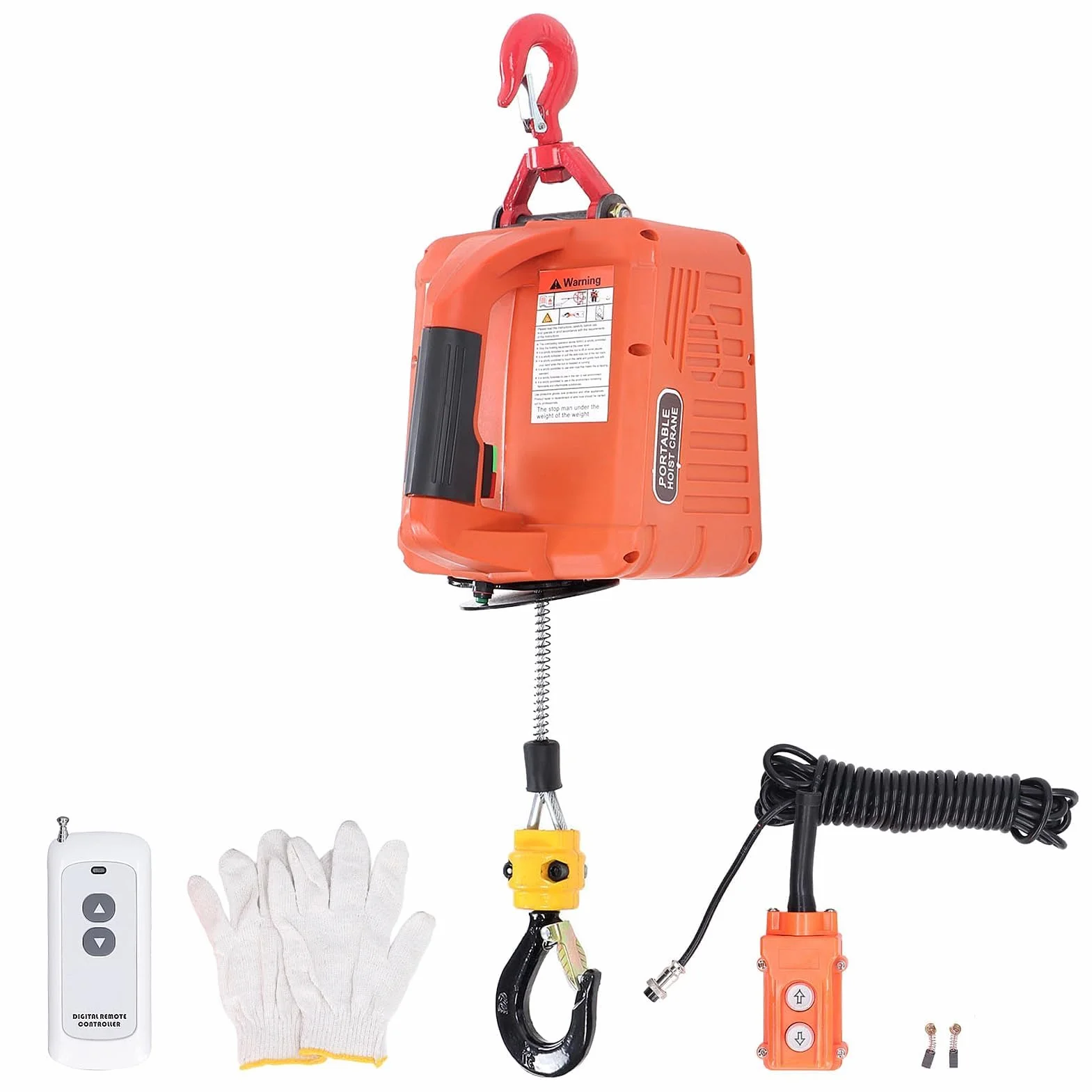 Elektryczna wciągarka linowa, 500KG/1100lb Elektroniczna wciągarka linowa Wciągarka Wciągarki z Bezprzewodowym pilotem zdalnego sterowania Zabezpieczenie przed przeciążeniem 7.6m/25ft Maksymalna