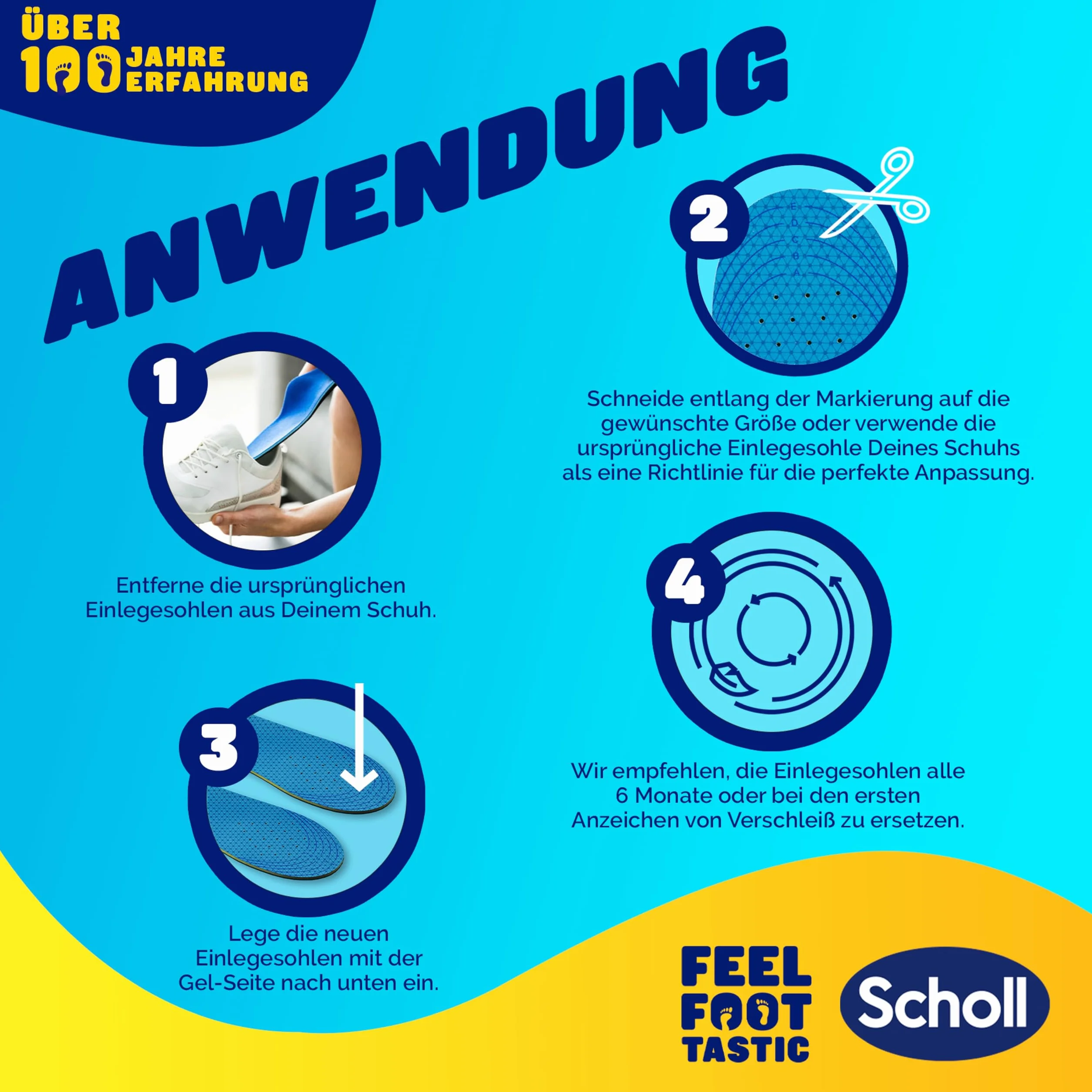Scholl GelActiv Everyday wkładki dla mężczyzn, komfortowe stopy przez cały dzień, amortyzacja z pianki z pamięcią kształtu i technologia GelWave dopasowują się do stóp i zapewniają najwyższy komfort