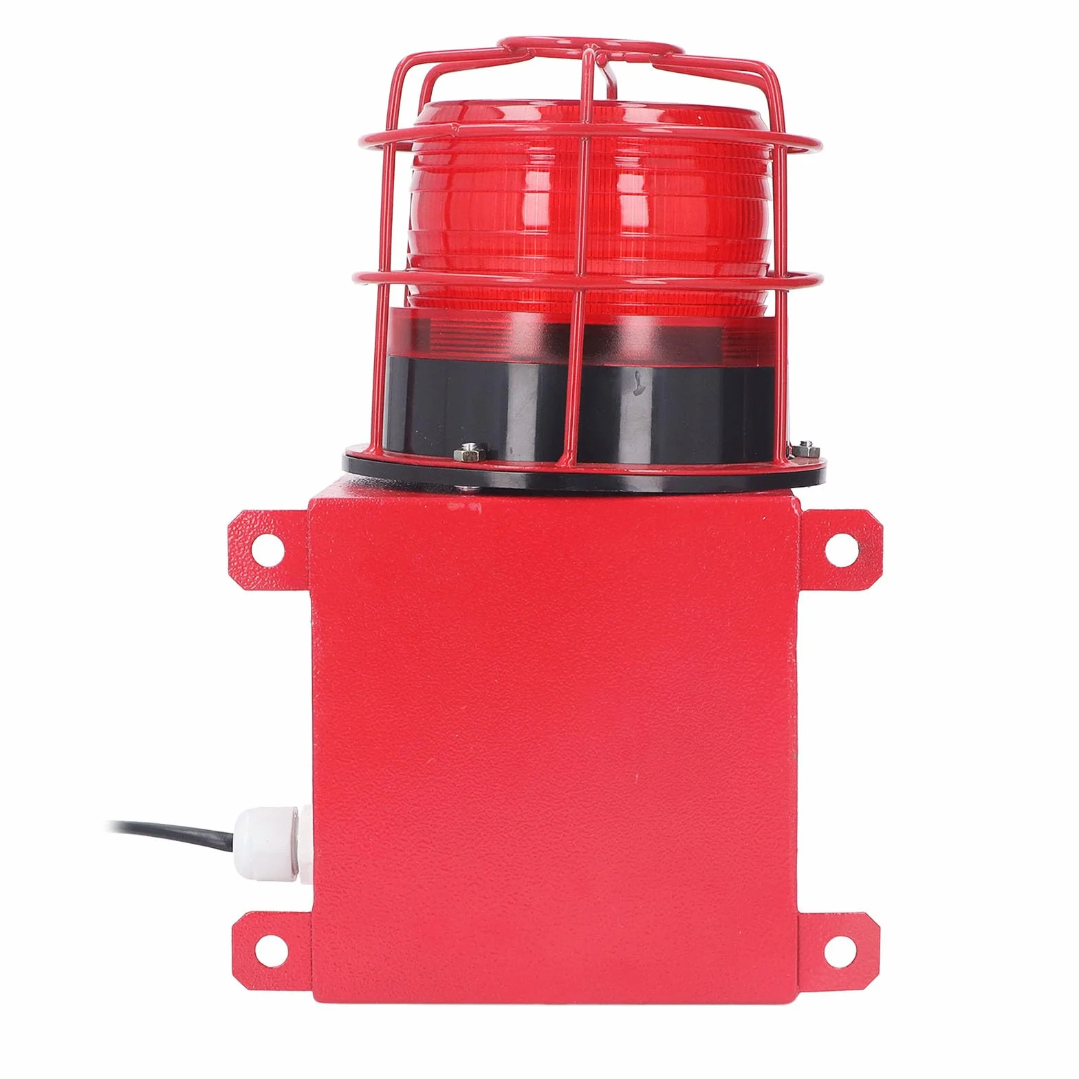 115DB Light Light Alarm Siren Siren Siren IP65 Waterproof, LED Strobe, Instalacja ścian dla Różnych Trudnych środowisk, Stop Aluminium, PVC (Wtyczka UE 220V)