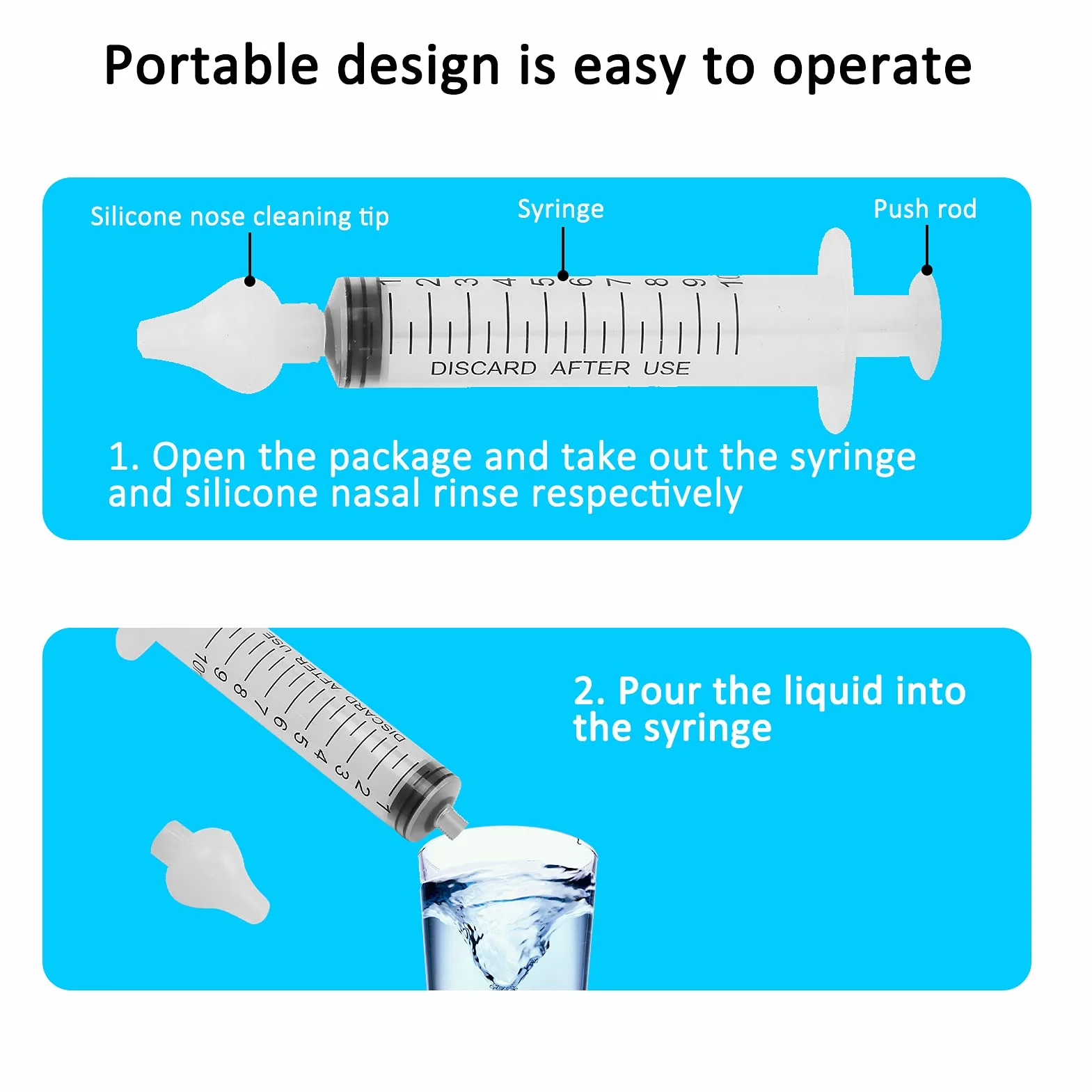 2 szt. 10 ml strzykawka do nosa silikonowy środek do czyszczenia nosa dla niemowląt Irygator do nosa strzykawka dla niemowląt aspirator do nosa dla niemowląt urządzenie do płukania nosa i płukania