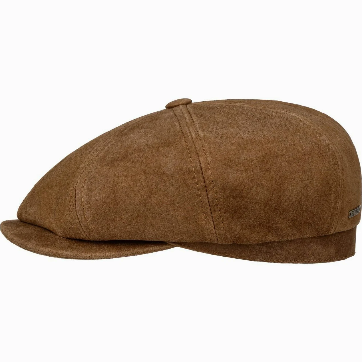 Stetson Hatteras Waxed Pigskin płaska czapka z daszkiem czapka balonowa czapka skórzana czapka męska – z daszkiem, na jesień, zimę, jesień i zimę
