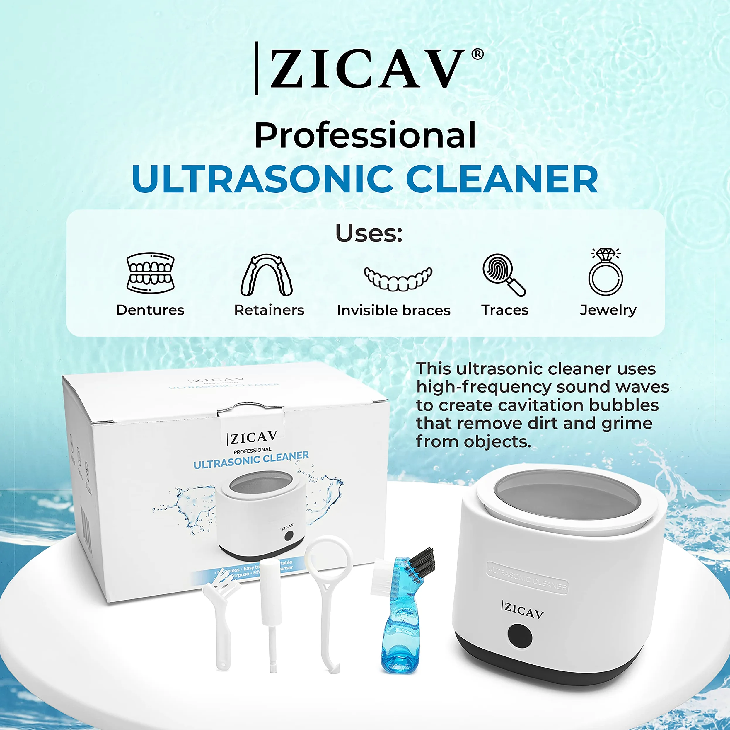 Ultrasonic Jewelry Cleaner,45KHz Ultrasonic Cleaner PL-AA QXJ-06