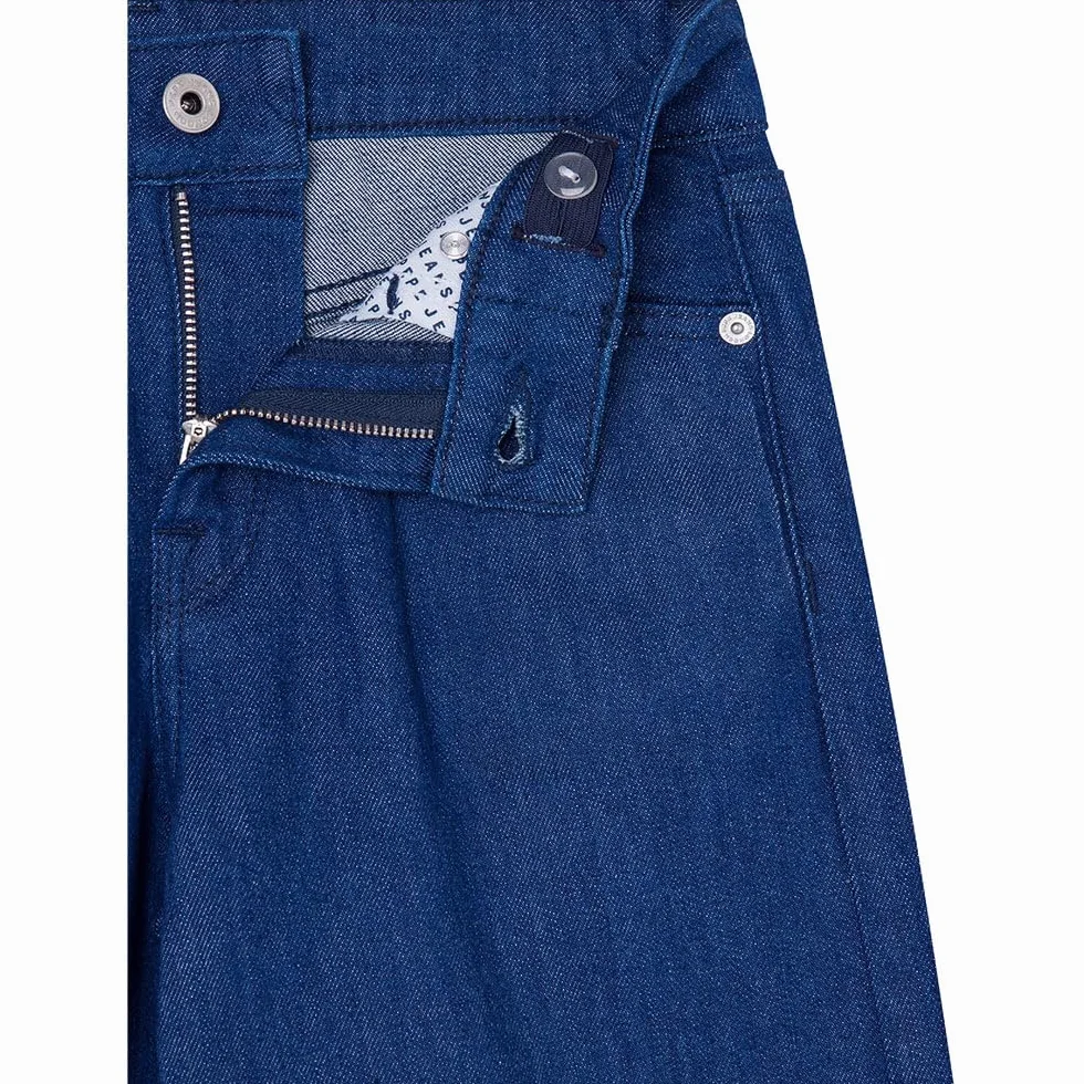 Pepe Jeans Dziewczęce dżinsy z szerokimi nogawkami Undone Jr, Niebieski (denim), 10 lat