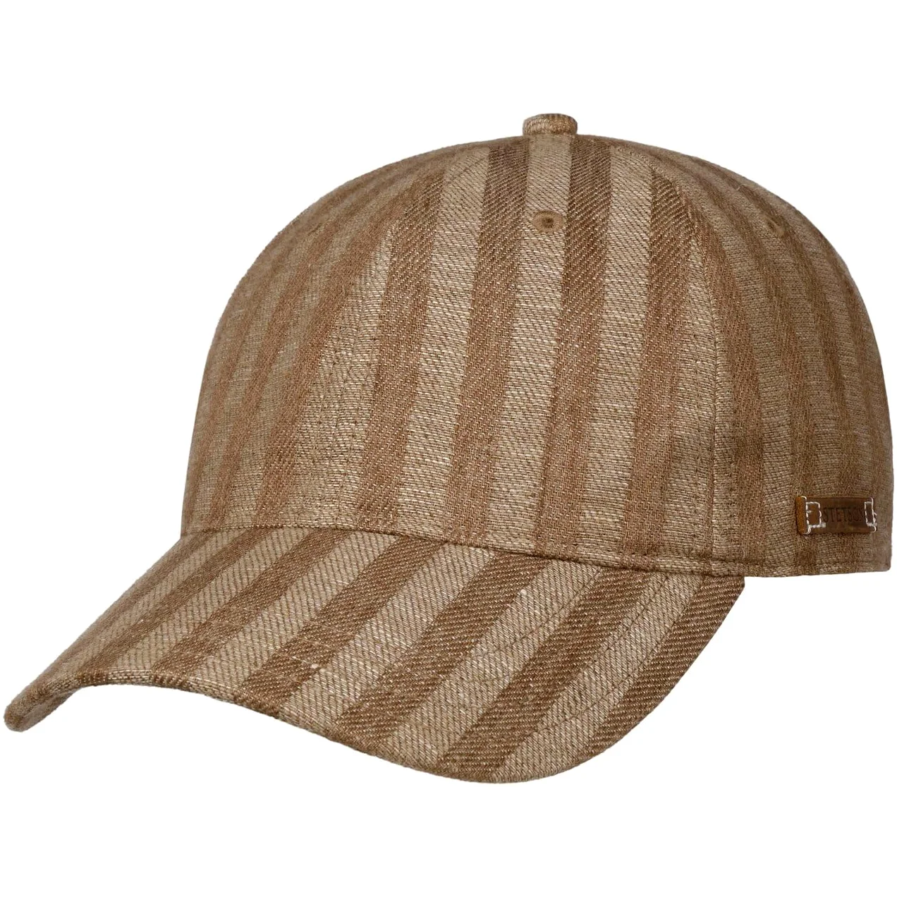Stetson Barista czapka baseballowa w paski wielokolorowa kawa barwiona pasek z tyłu unisex wiosna lato zima