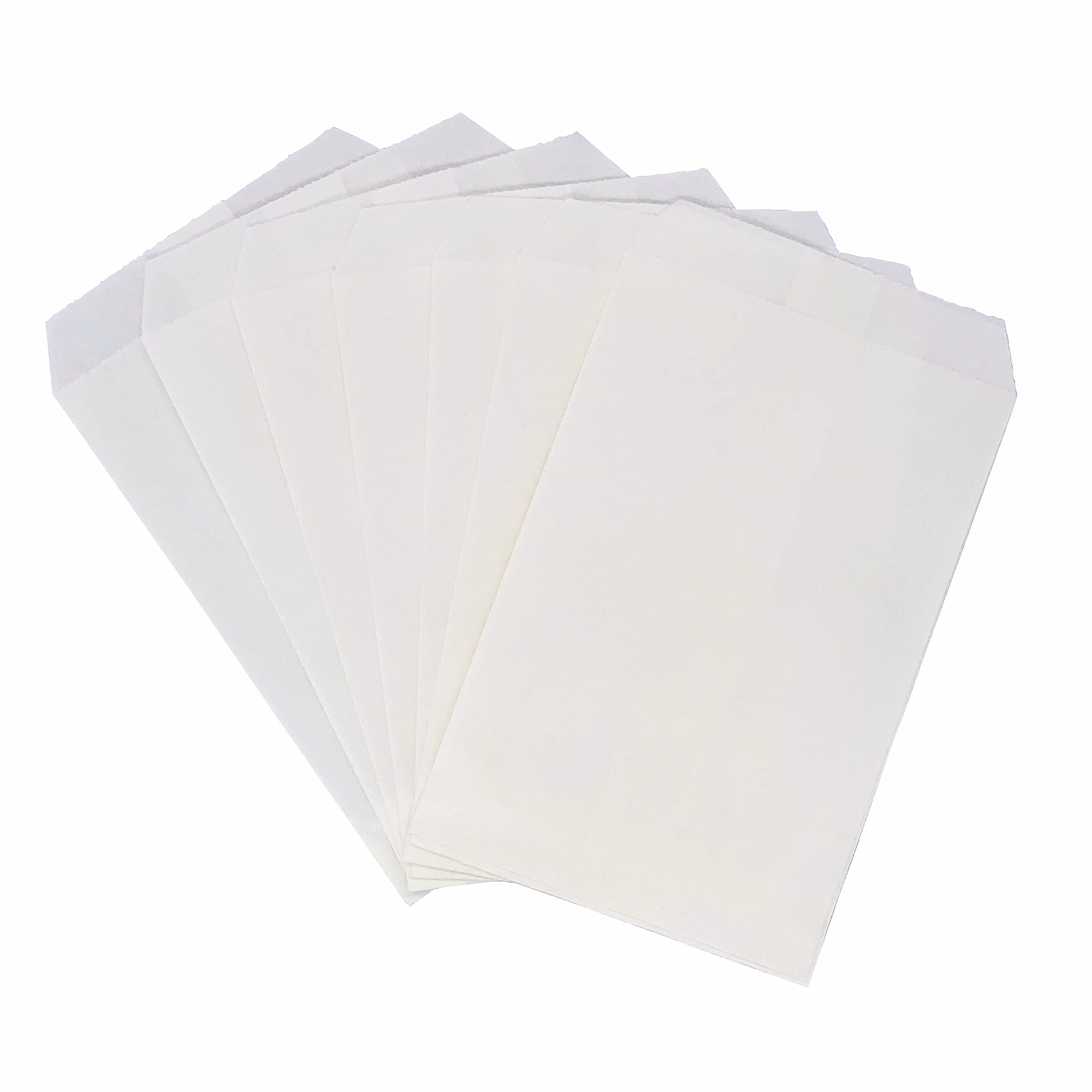 Quotidian Biały Płaski Duży Greaseproof Torebki z Papieru Kraft 6" x 9" (15 x 22,8cm) Opakowanie 100 - Snack Piekarnia Treat Cukierki Merchandise