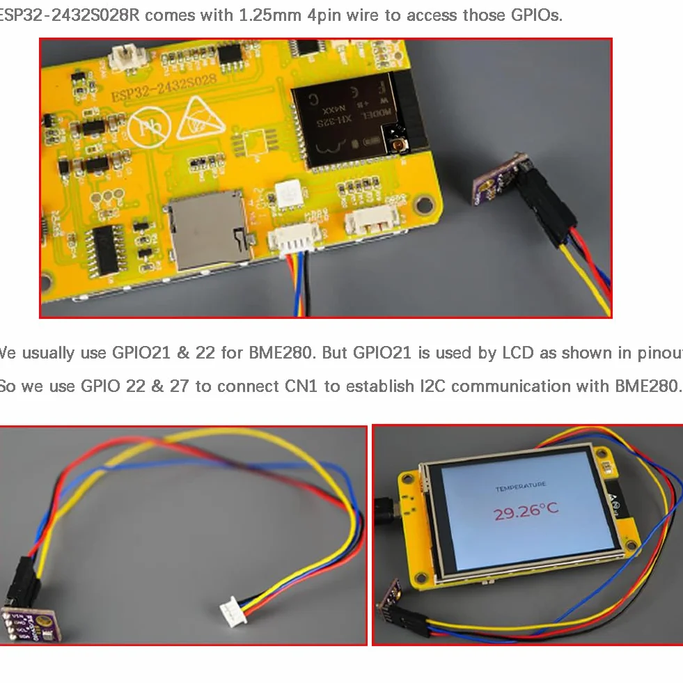 DIYmalls ESP32-2432S028R ESP32 żółty wyświetlacz rezystancyjny ekran dotykowy 240x320 TFT LCD moduł CYD płytka rozwojowa do Arduino IDE (2 sztuki)