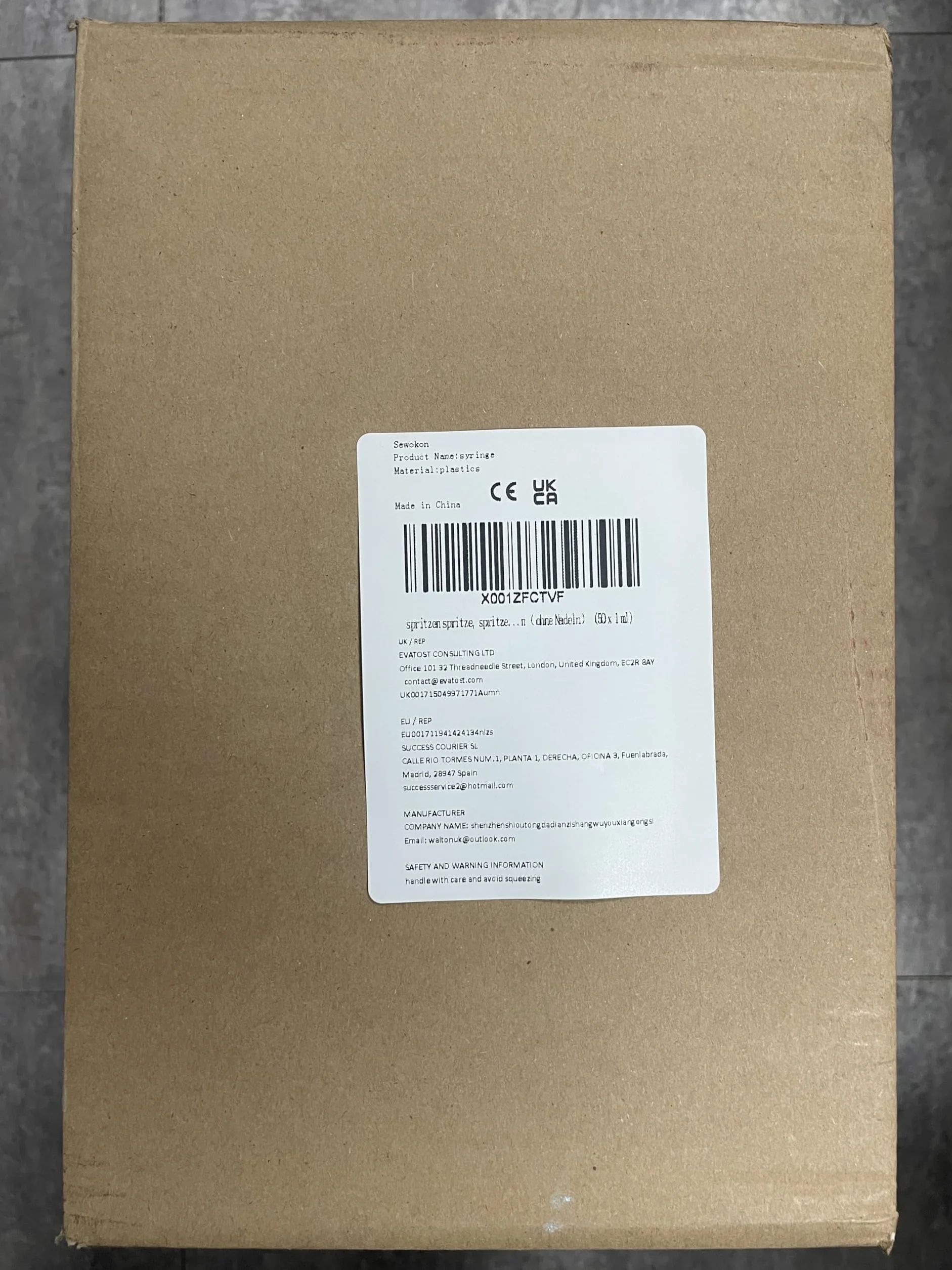 50 szt. 1 ml strzykawek bez igły, mililitr laboratoryjne, plastikowe (bez igieł)