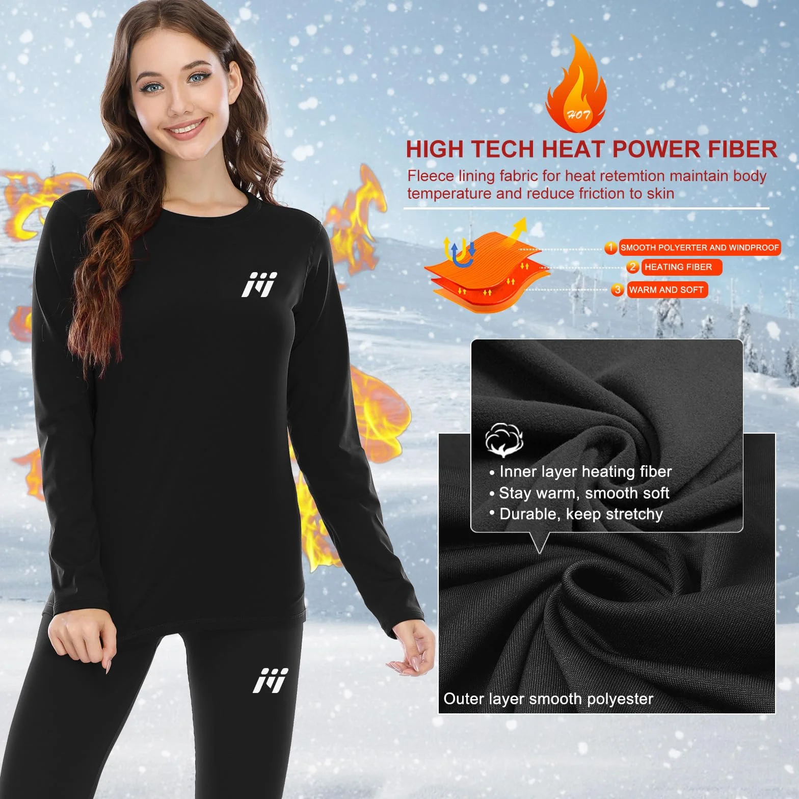 MEETWEE Damska koszulka termiczna z długim rękawem Kompresja bielizna Sport T-Shirt Baselayer Racing